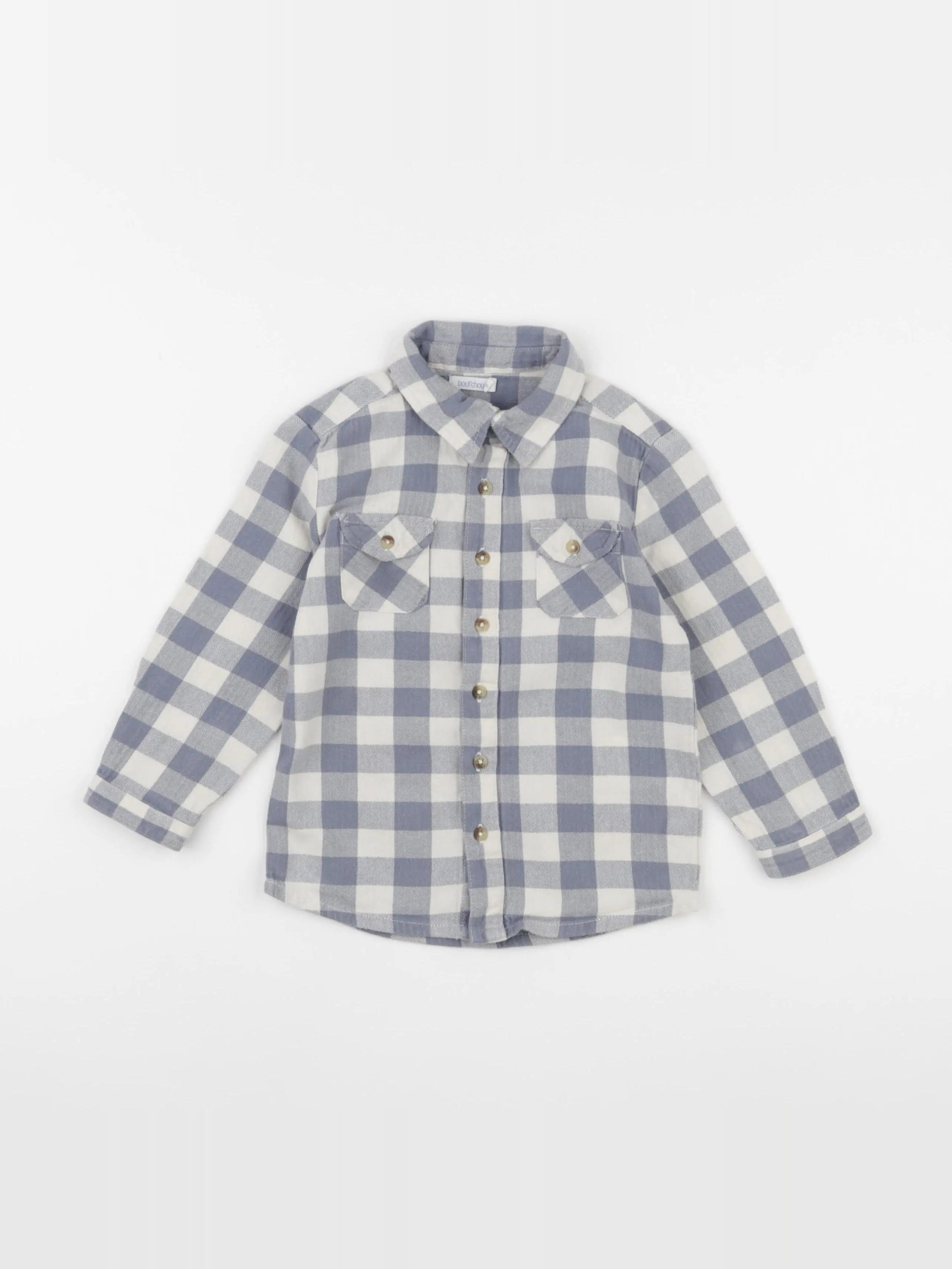 Boutchou - chemise bleu - 24 mois