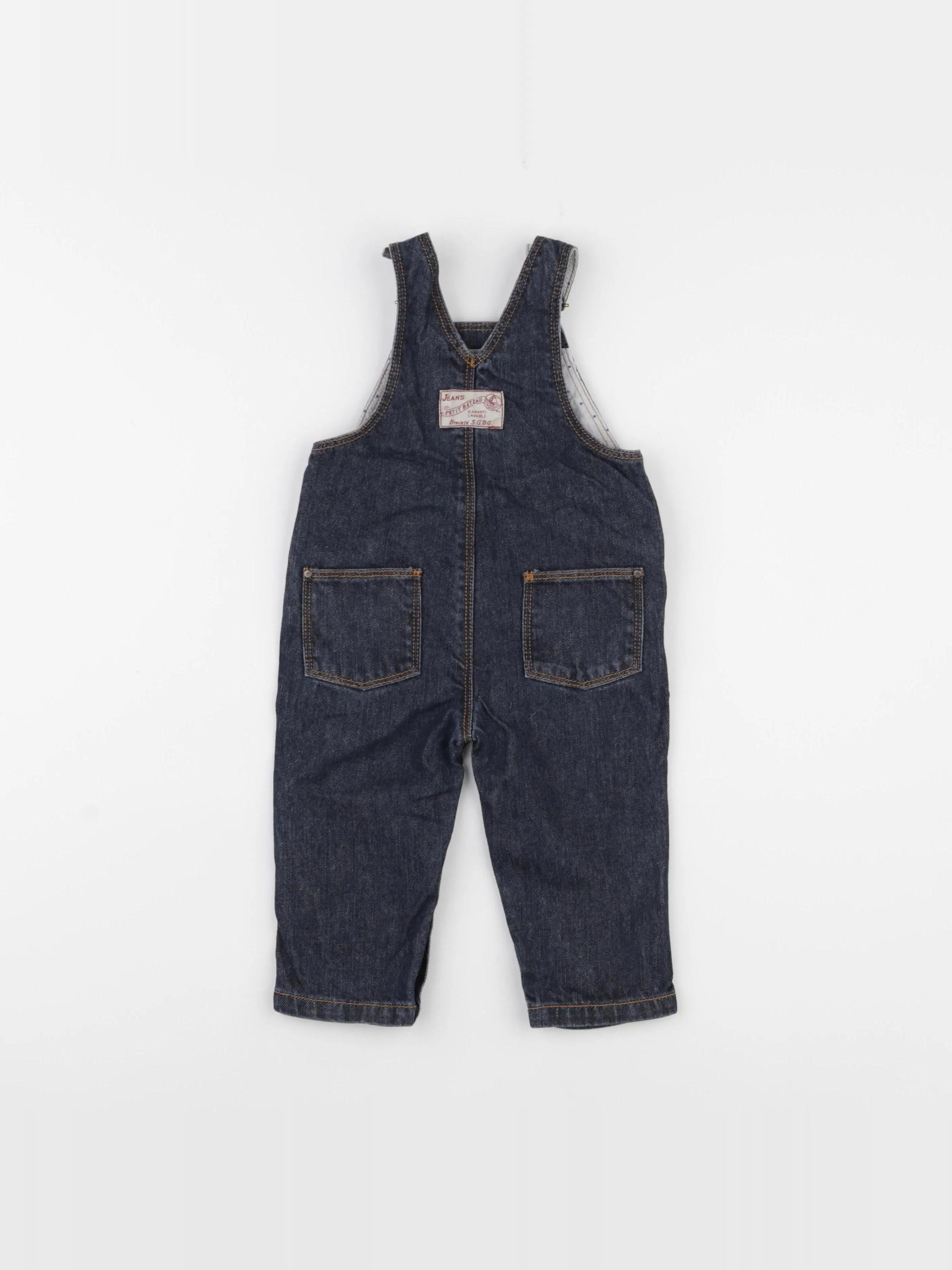 Petit Bateau - salopette bleu - 6 mois