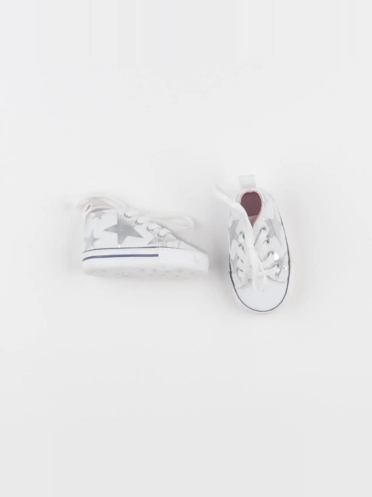 Converse - chaussons blanc, argent - pointure 17