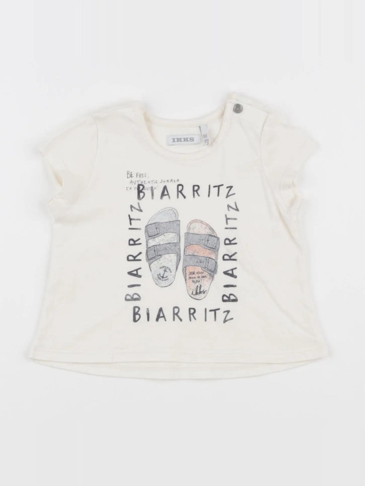 IKKS - tee-shirt blanc - 6 mois