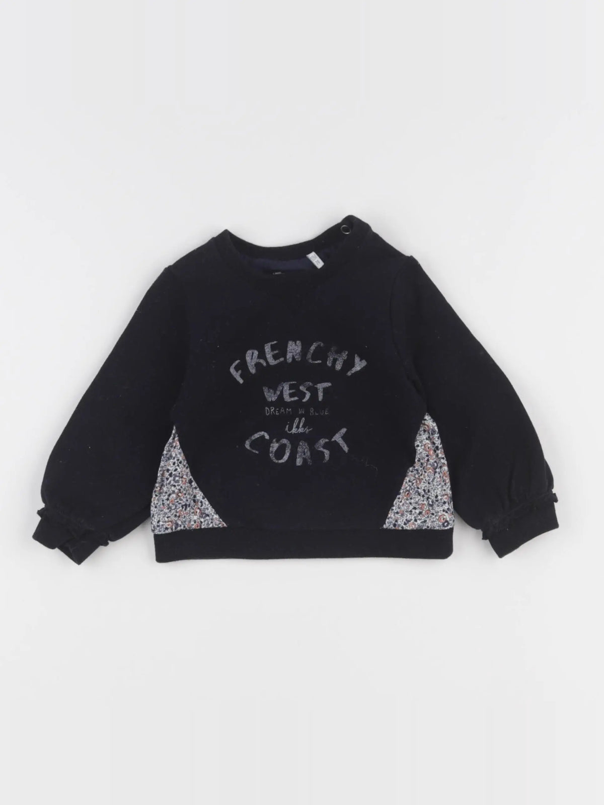 IKKS - sweat bleu - 12 mois