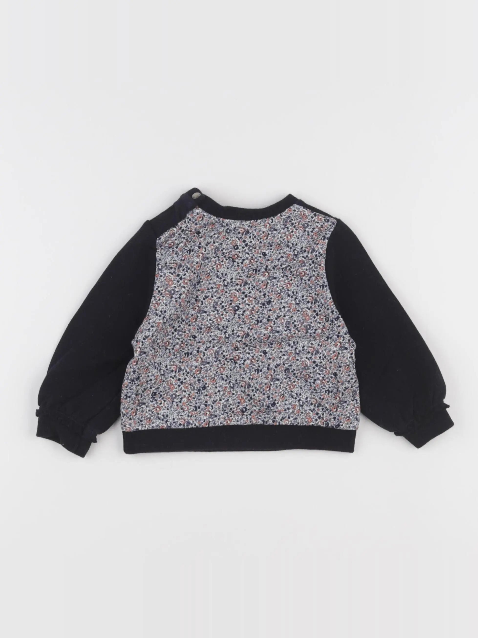 IKKS - sweat bleu - 12 mois