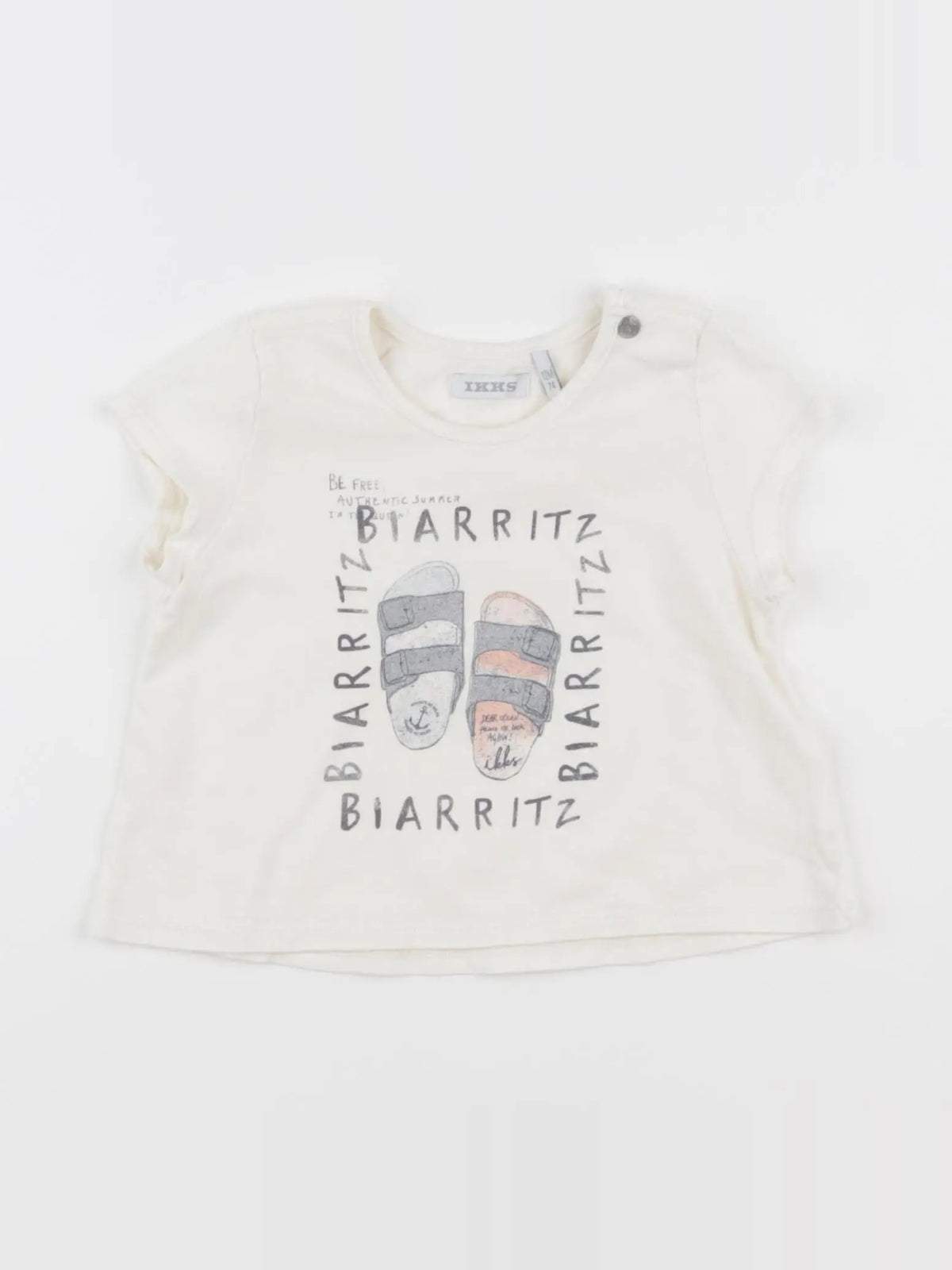 IKKS - tee-shirt blanc - 12 mois