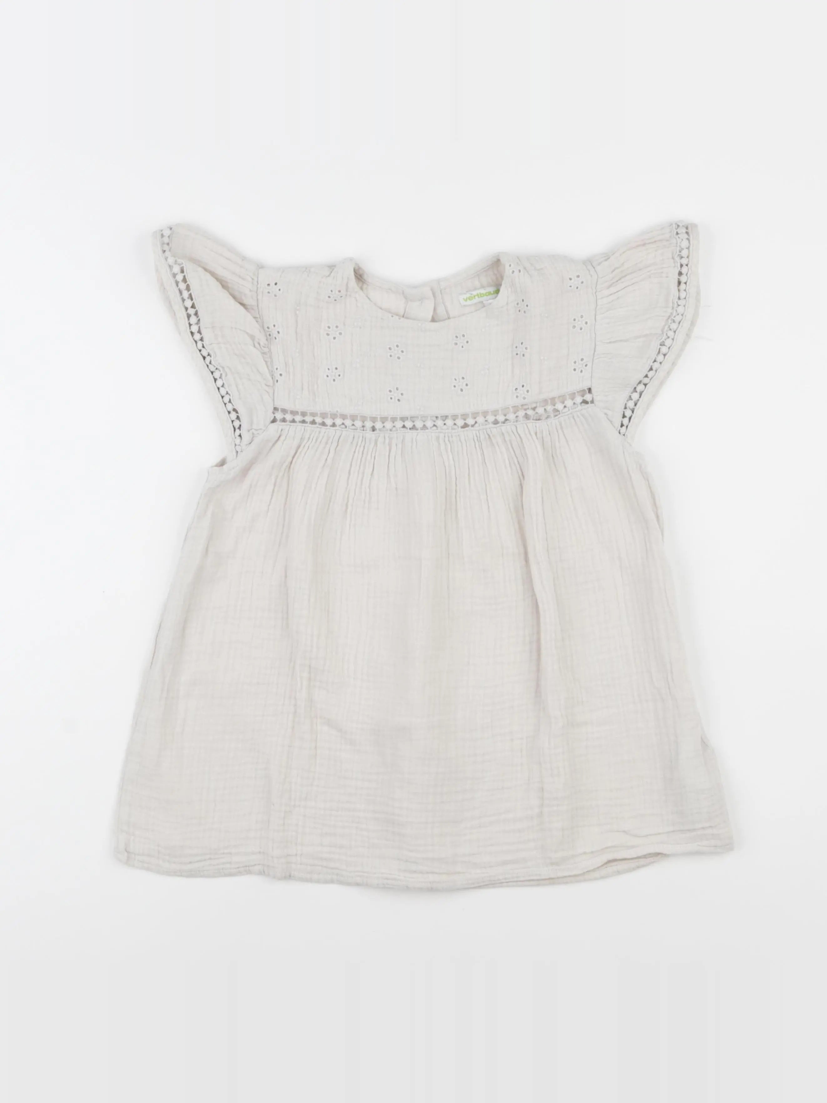 Vertbaudet - blouse beige - 10 ans