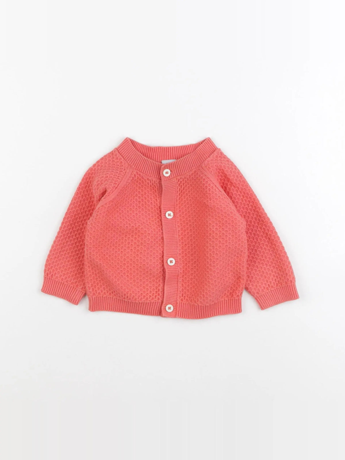 Petit Bateau - gilet orange - 6 mois