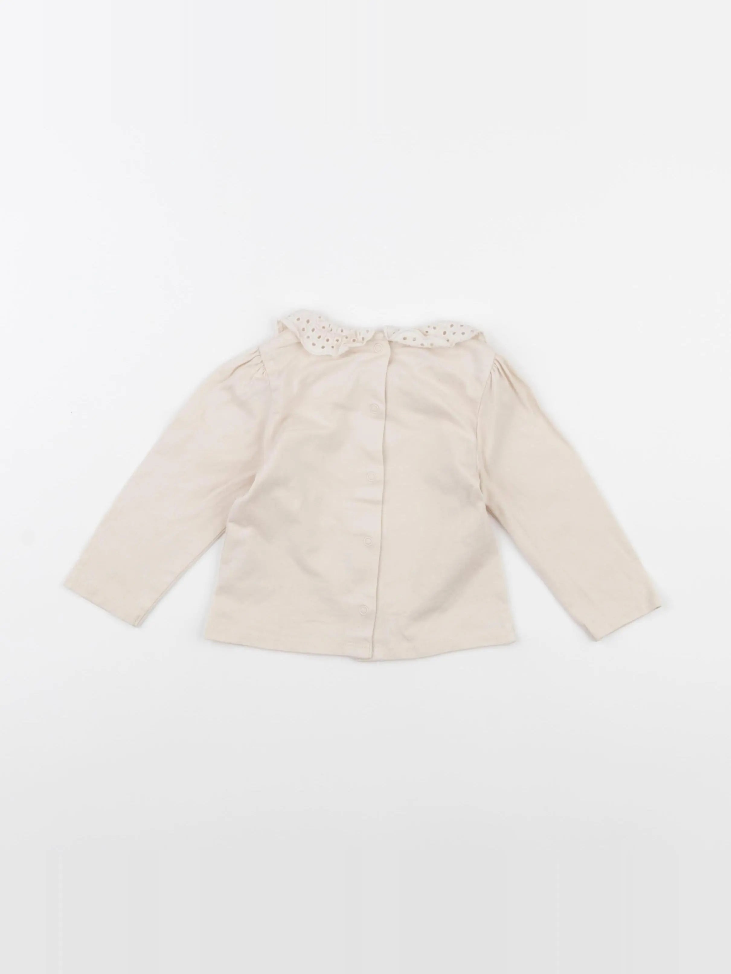 Vertbaudet - tee-shirt beige - 6 mois