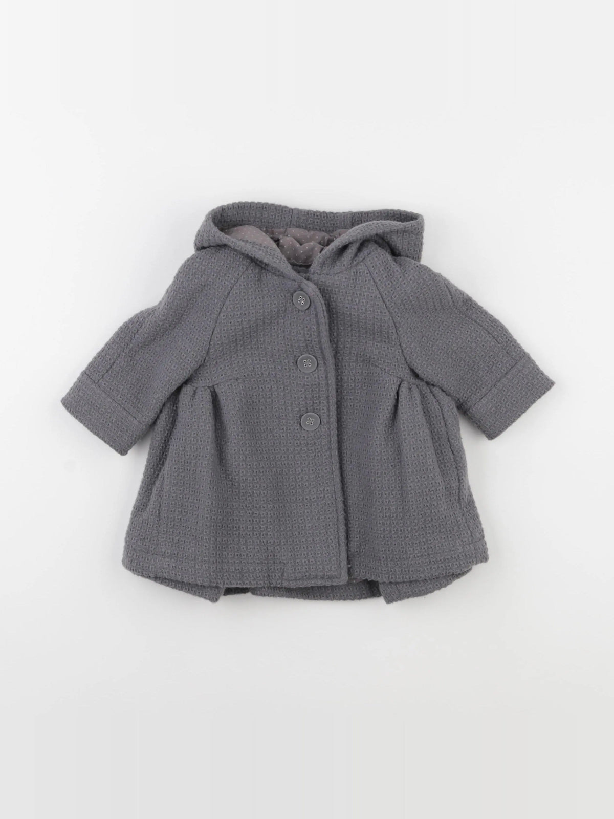 Vertbaudet - manteau gris - 6 mois