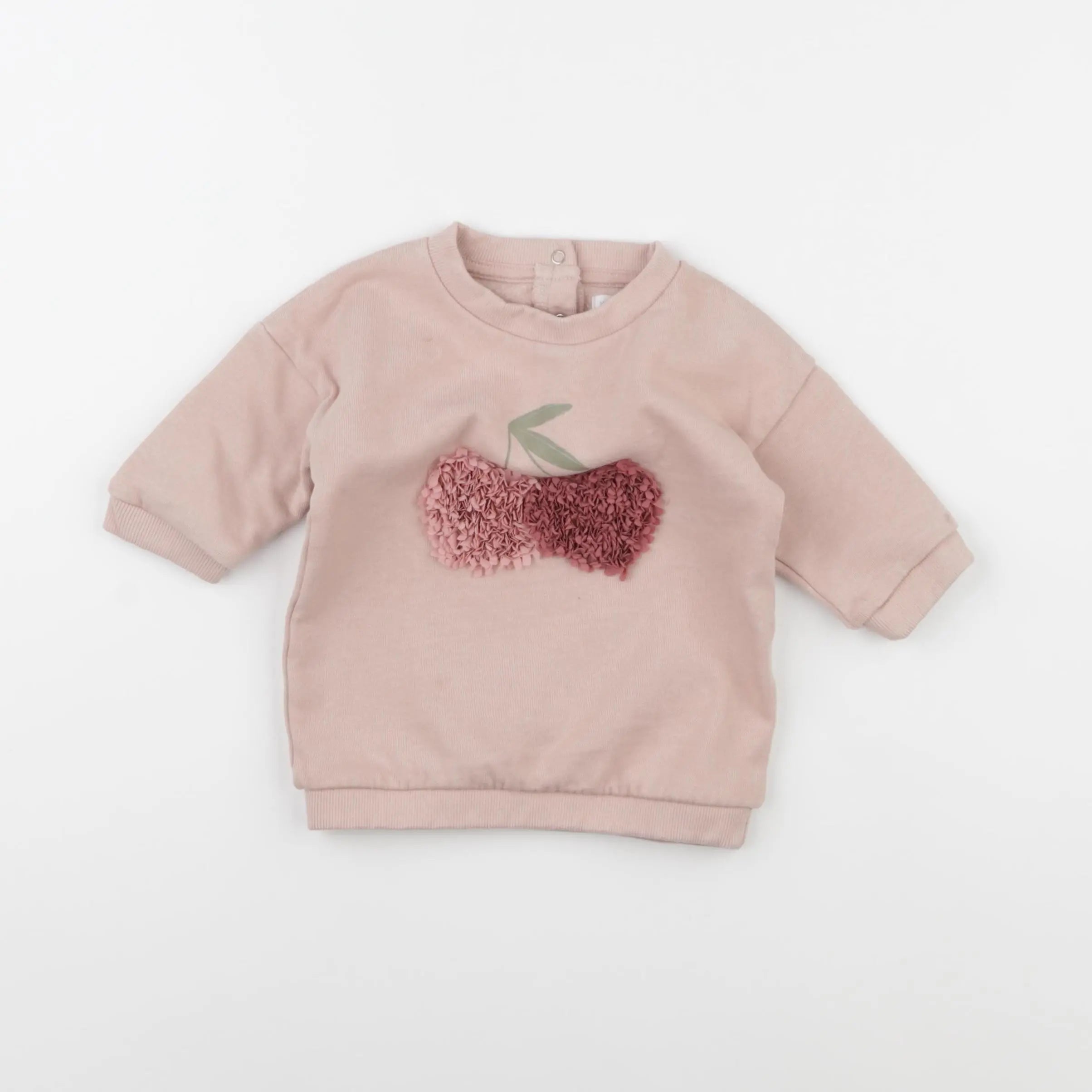 Vertbaudet - sweat rose - 6 mois