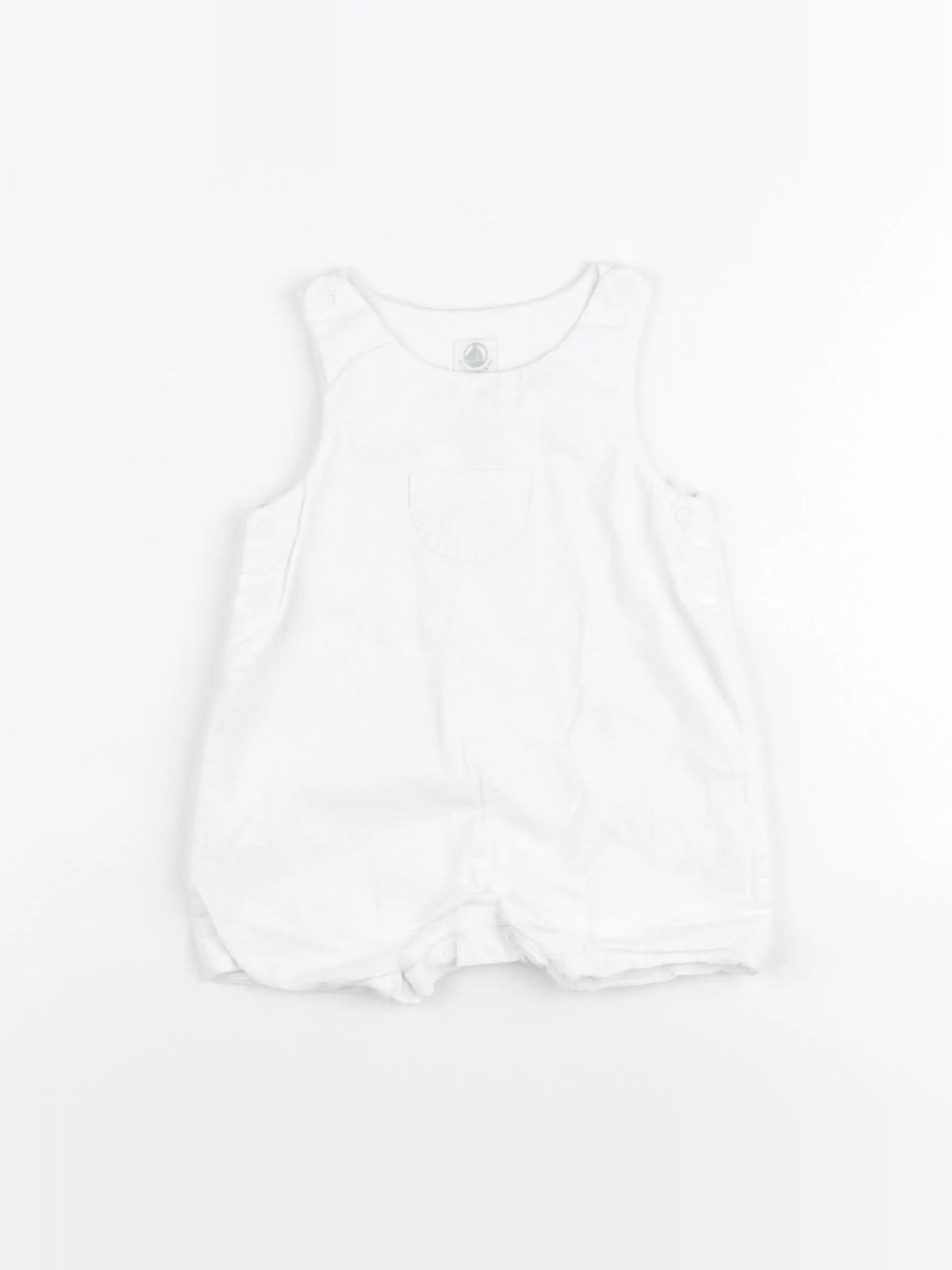 Petit Bateau - salopette blanc - 6 mois