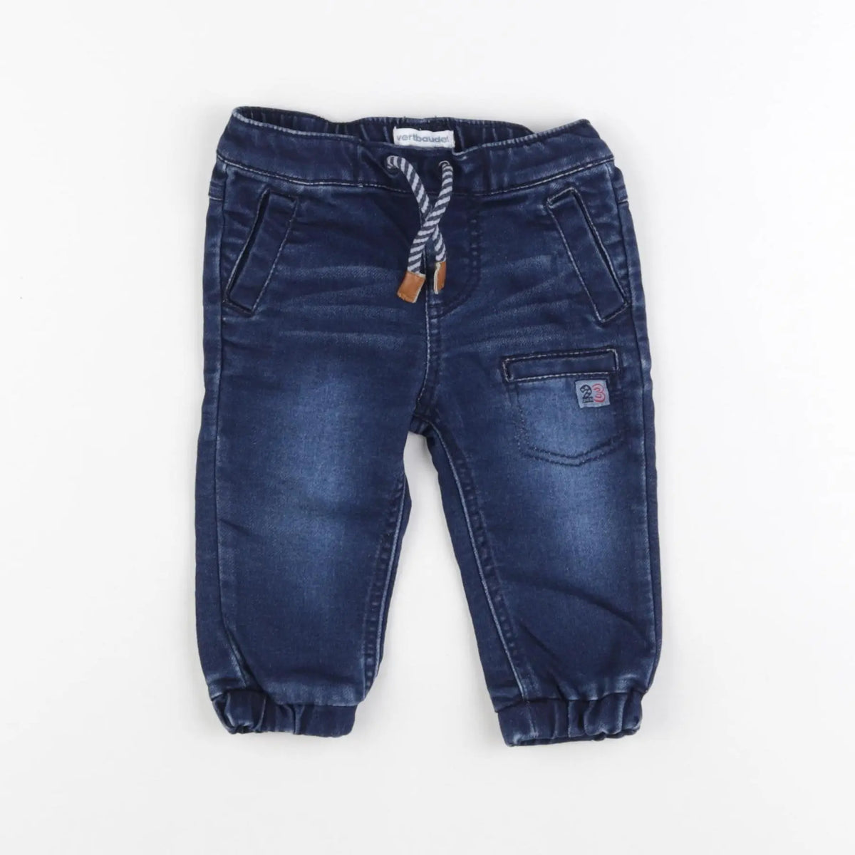 Vertbaudet - jean bleu - 9 mois