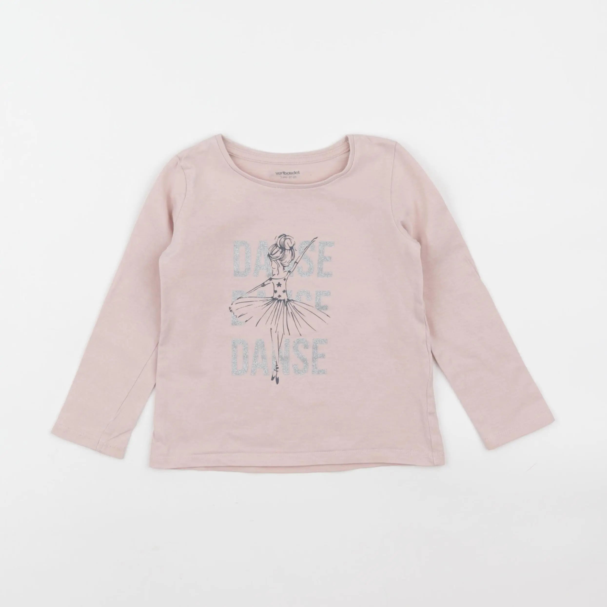Vertbaudet - tee-shirt rose - 3 ans