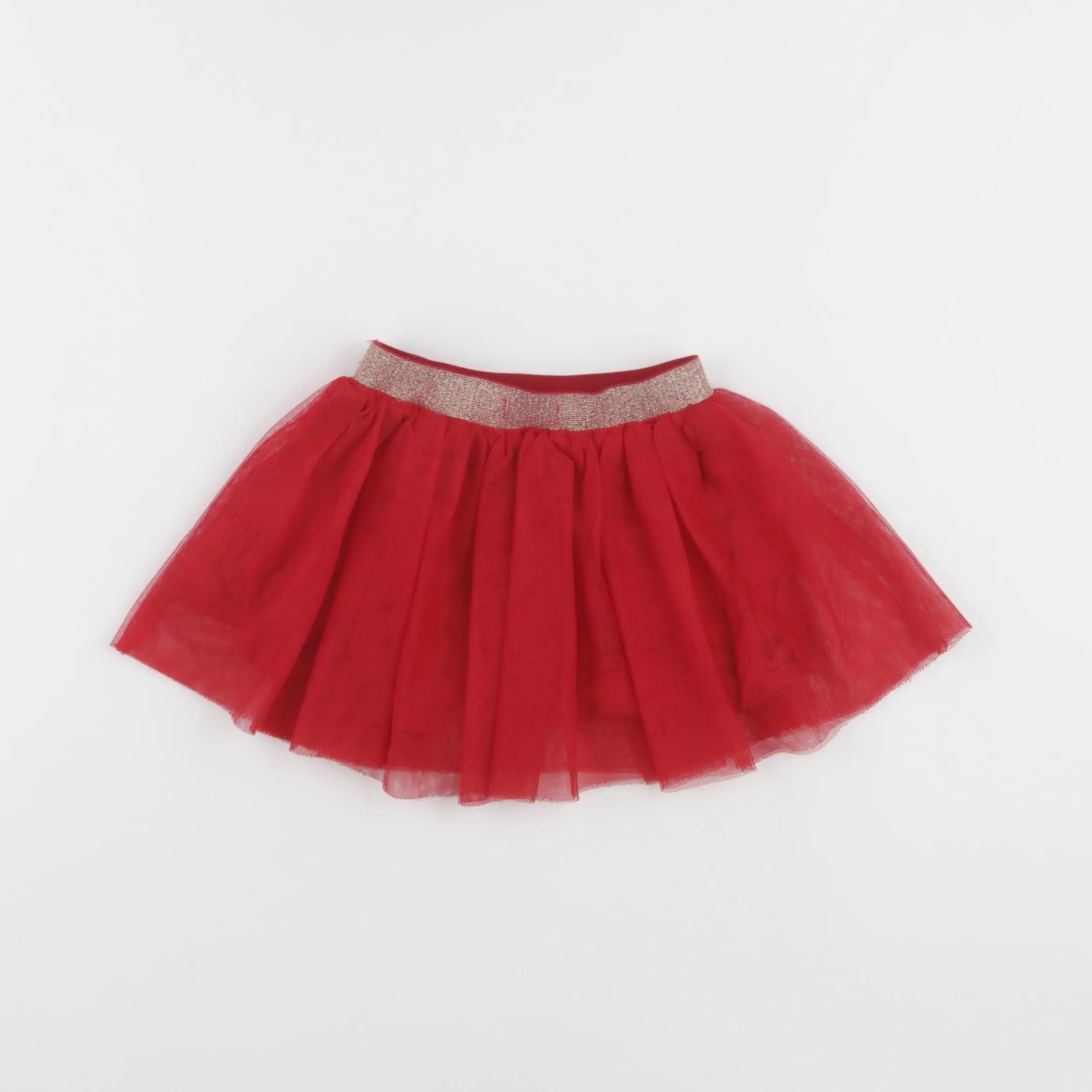 Vertbaudet - jupe rouge - 18 mois