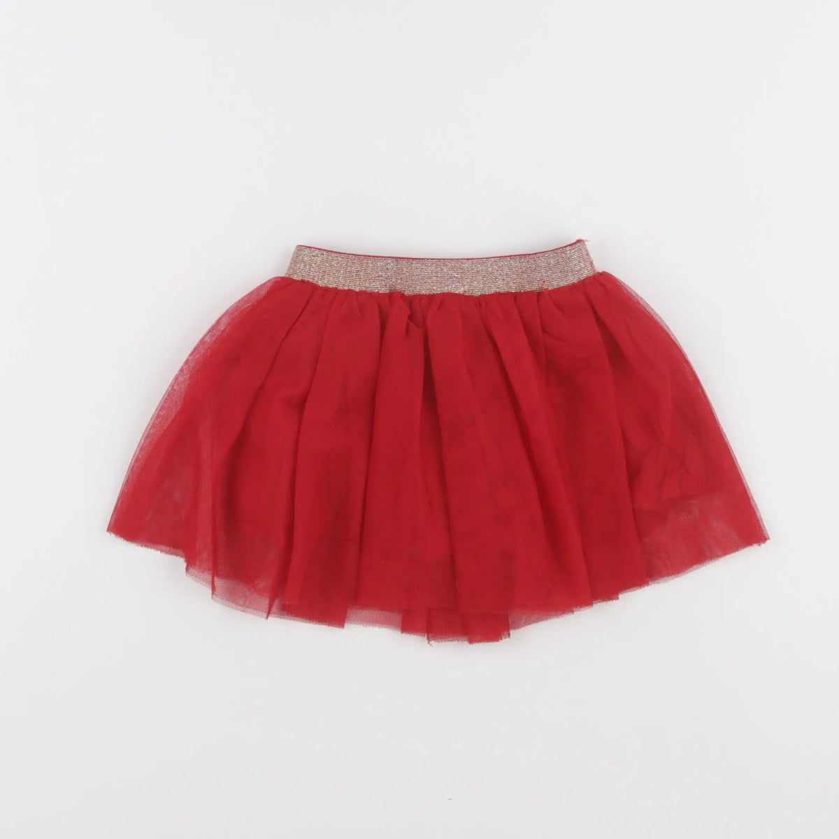 Vertbaudet - jupe rouge - 18 mois