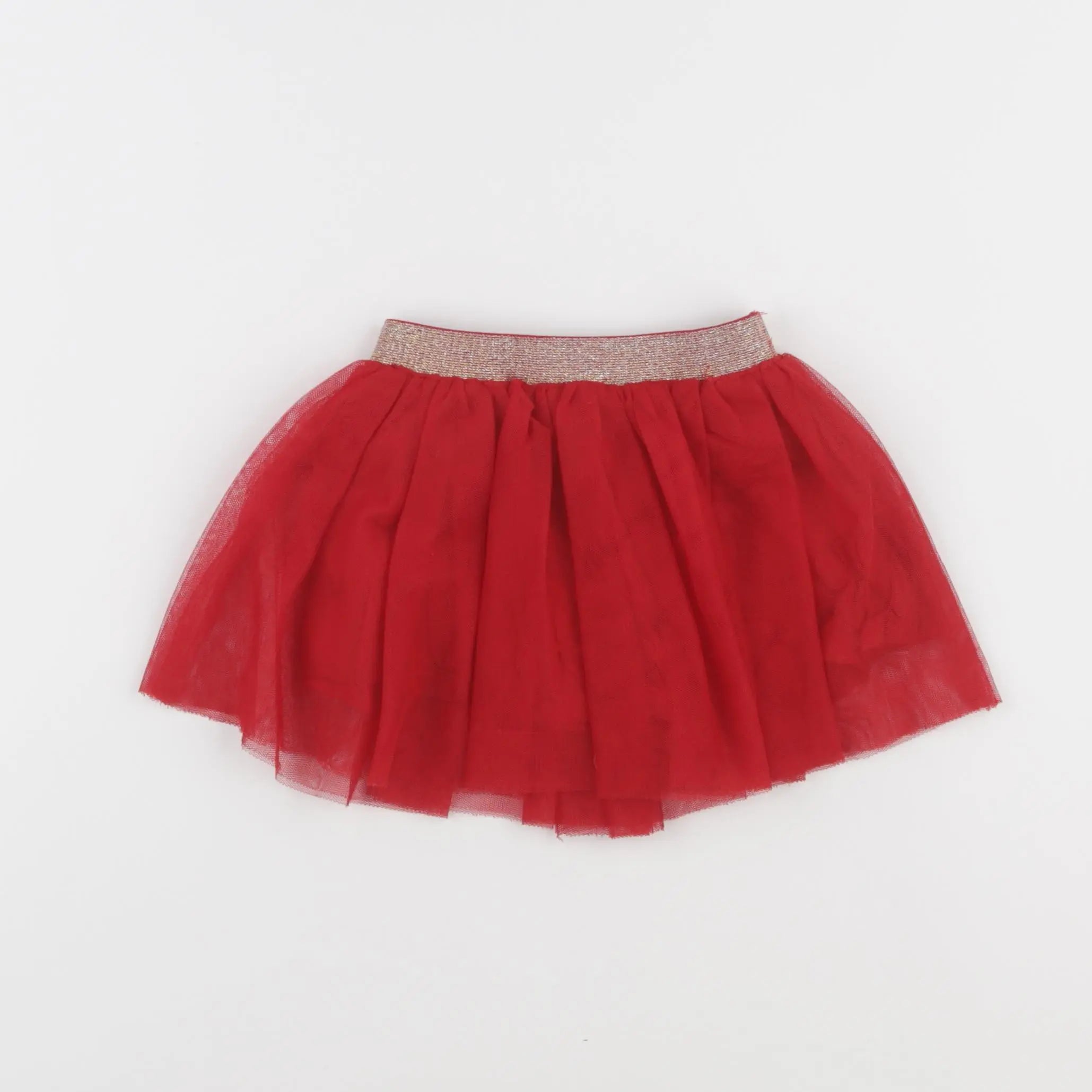 Vertbaudet - jupe rouge - 18 mois