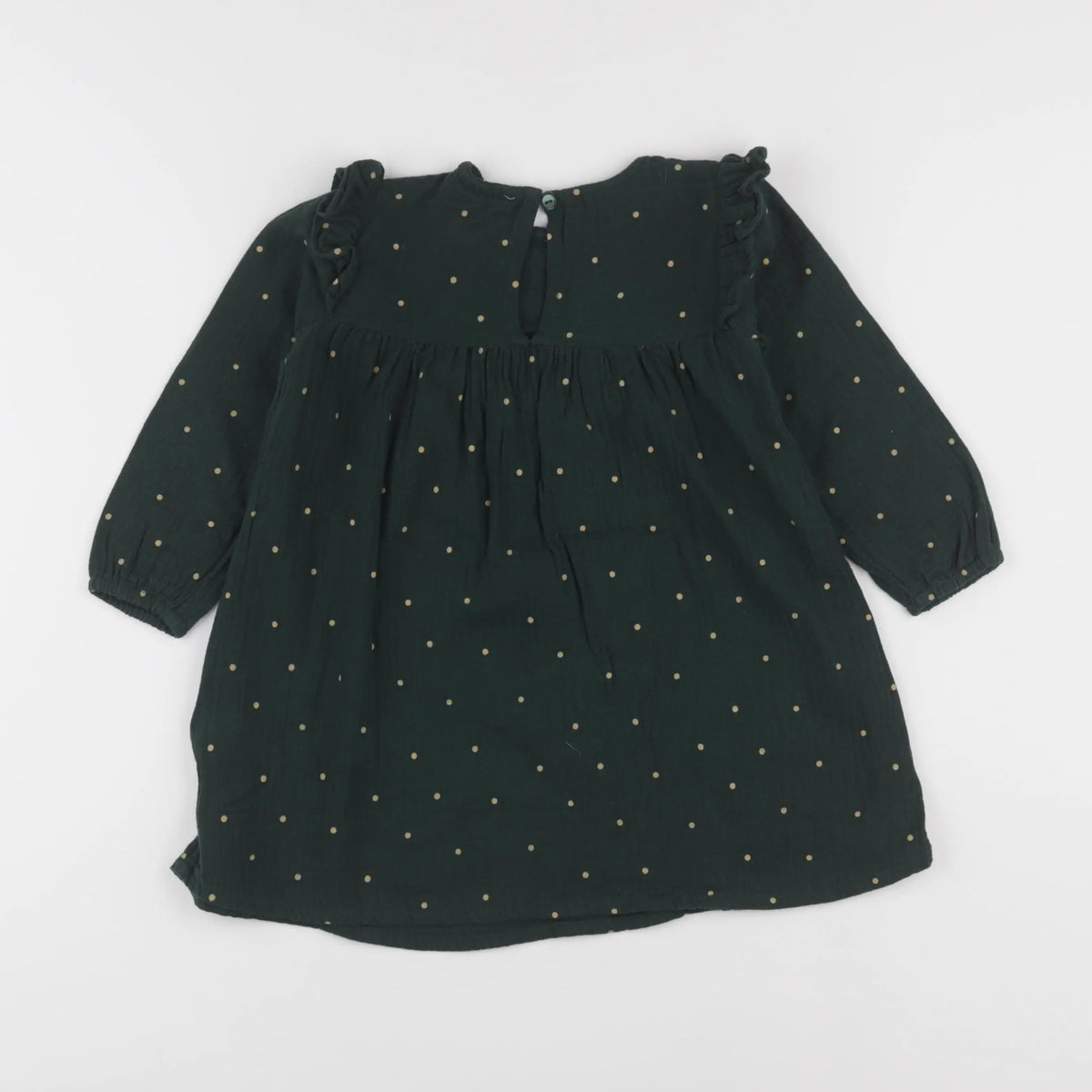 Vertbaudet - robe vert, or - 3 ans