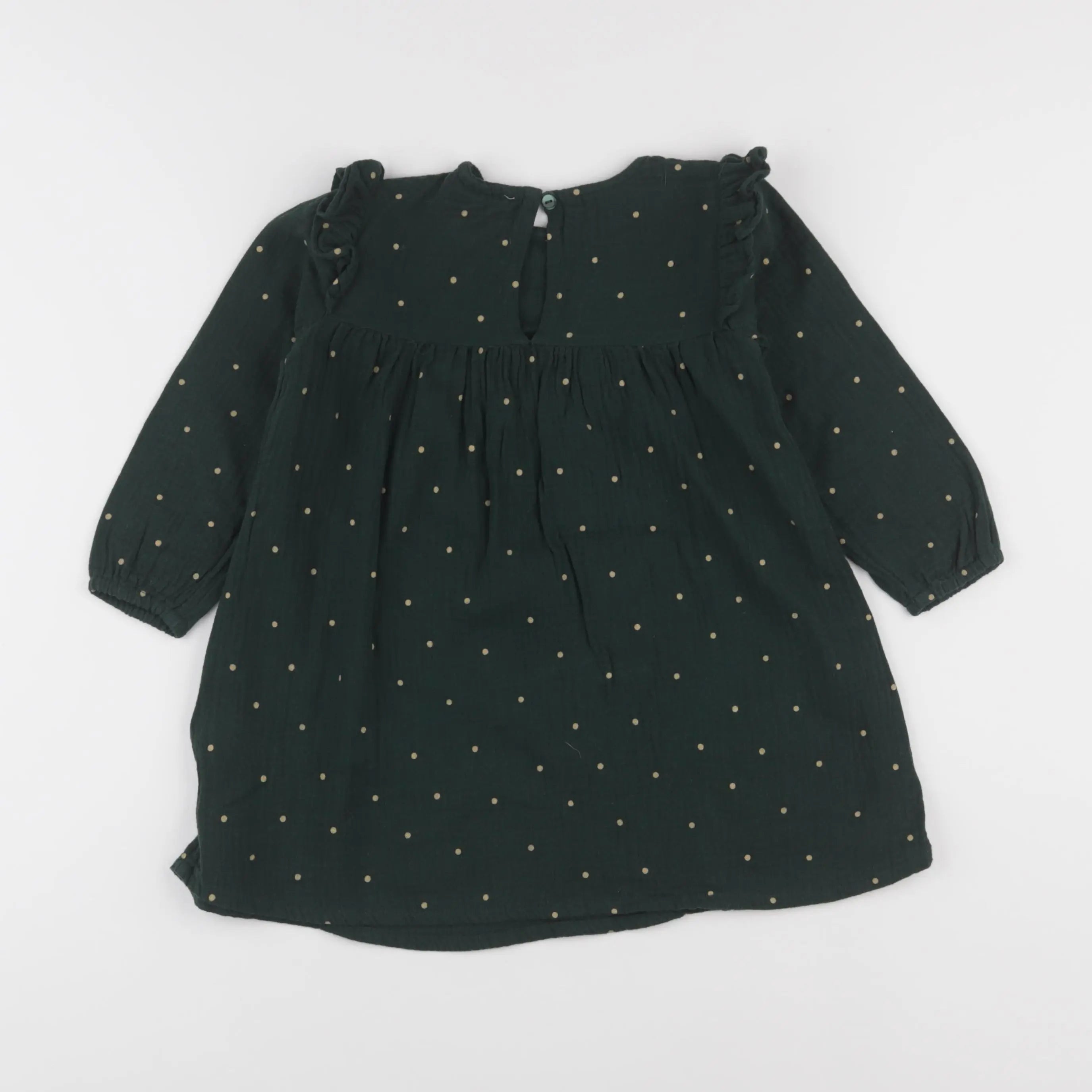 Vertbaudet - robe vert, or - 3 ans