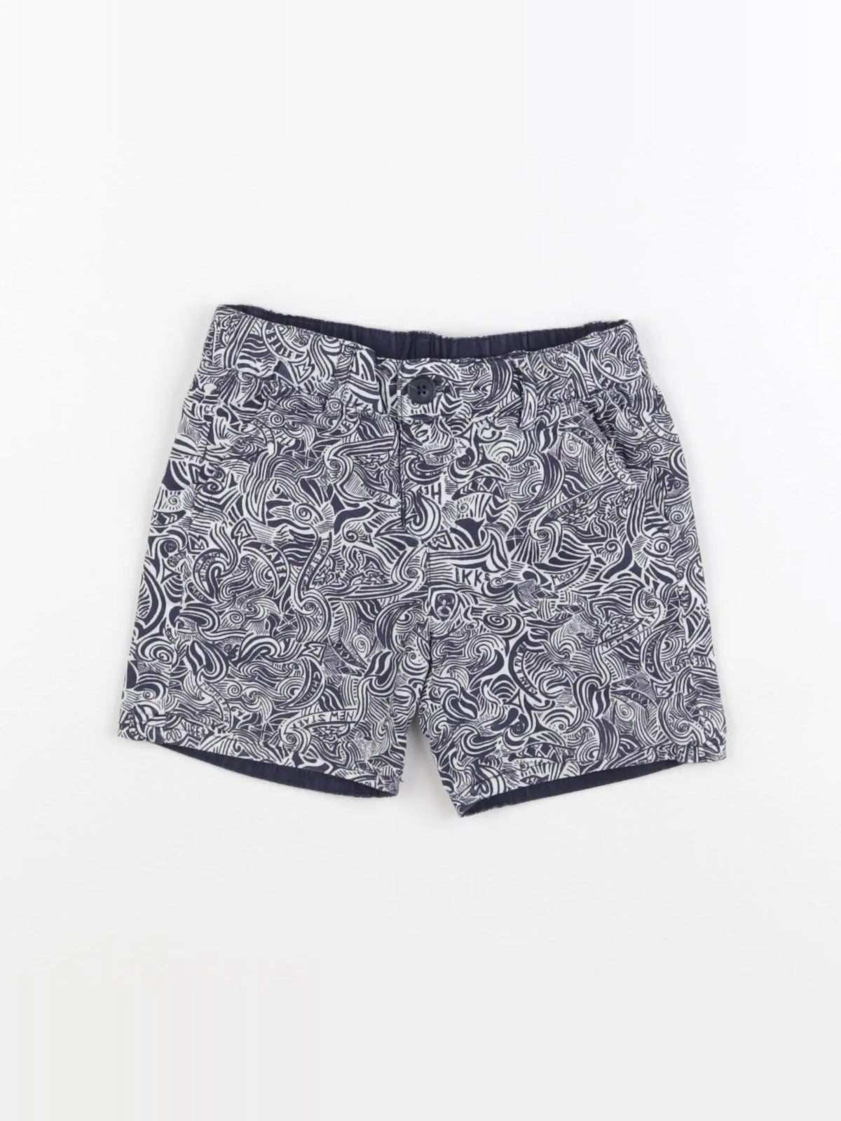 IKKS - short réversible bleu, blanc - 18 mois