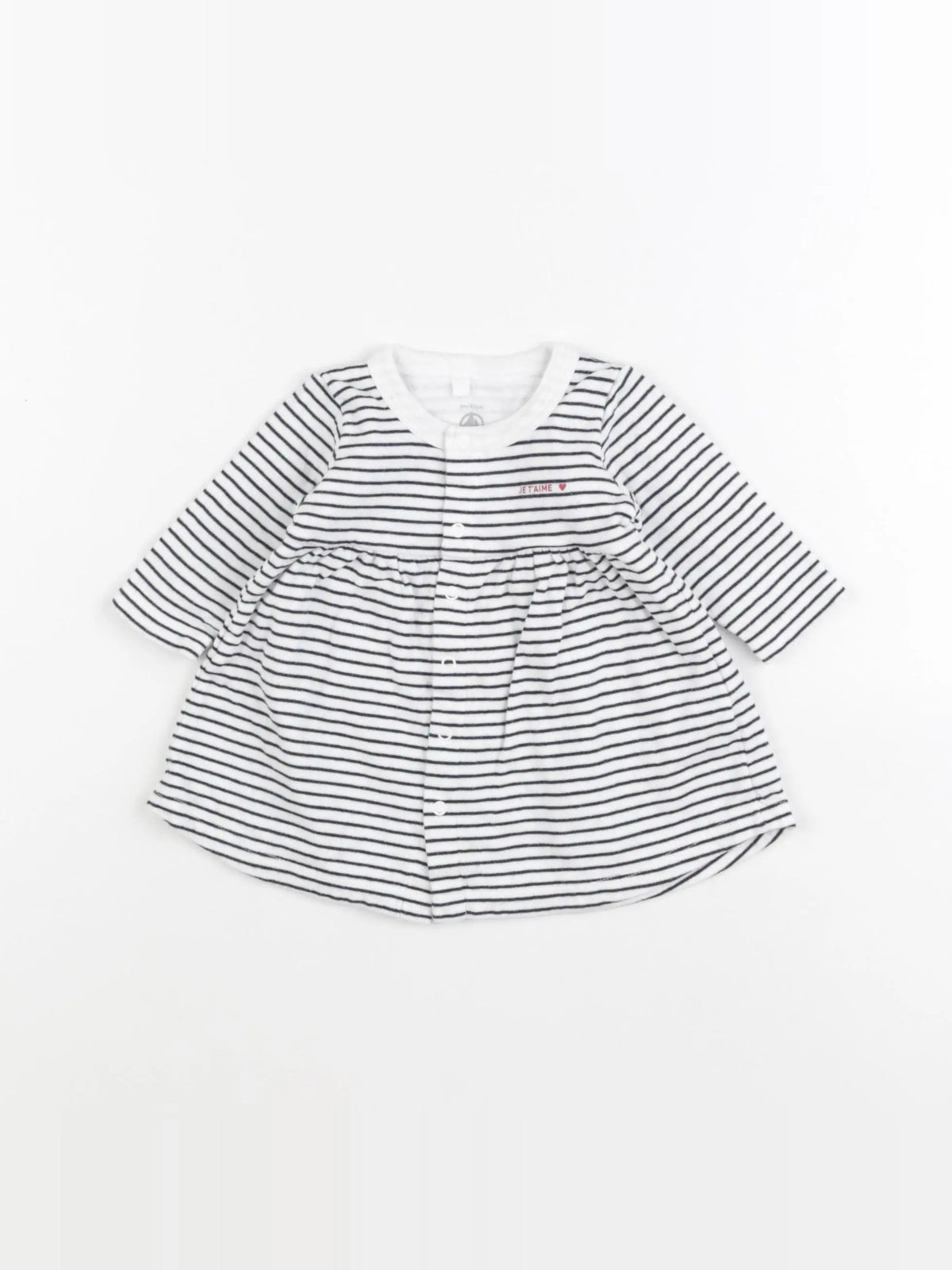 Petit Bateau - robe blanc - 3 mois