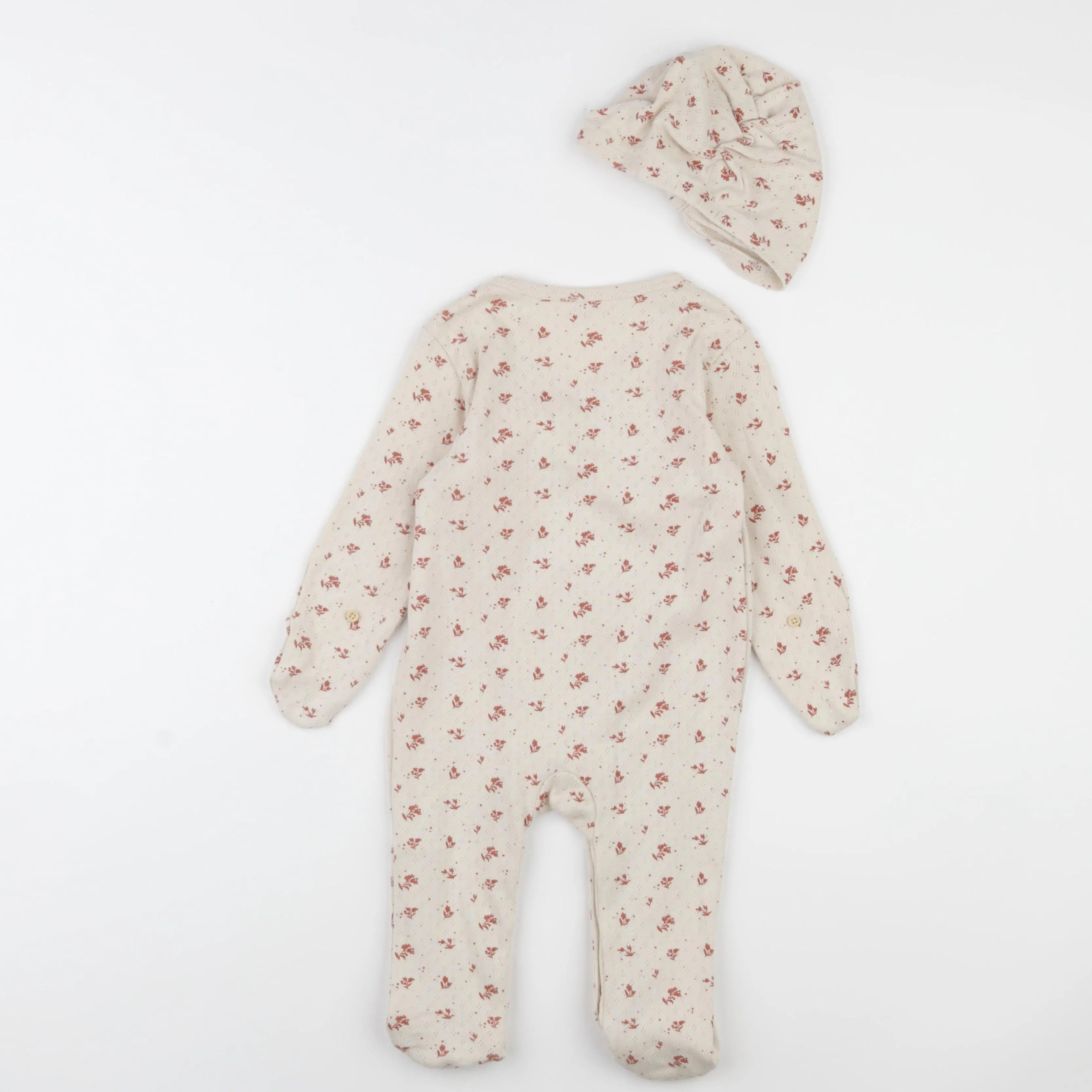 Vertbaudet - pyjama coton beige - 12 mois