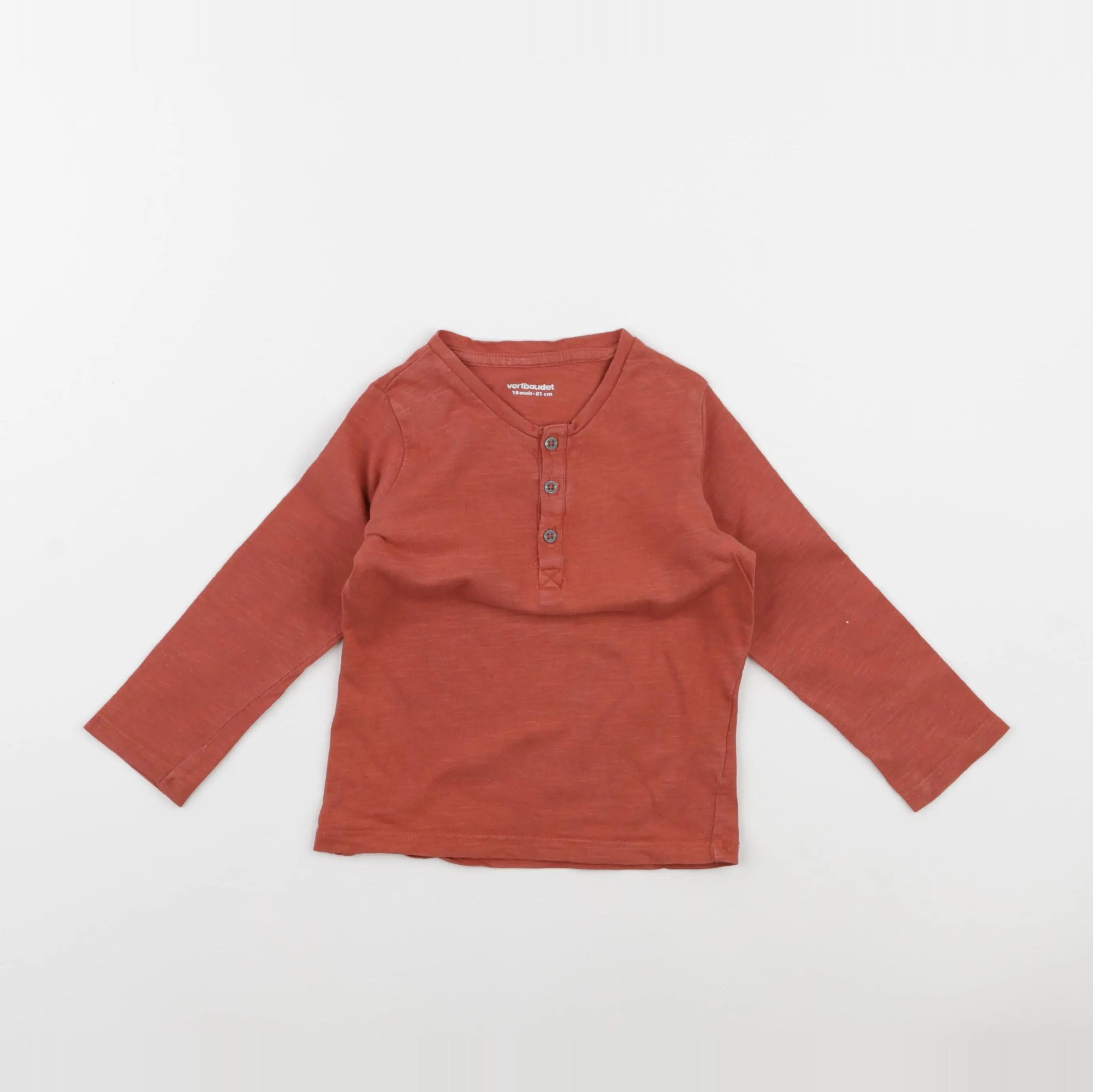 Vertbaudet - tee-shirt marron - 18 mois