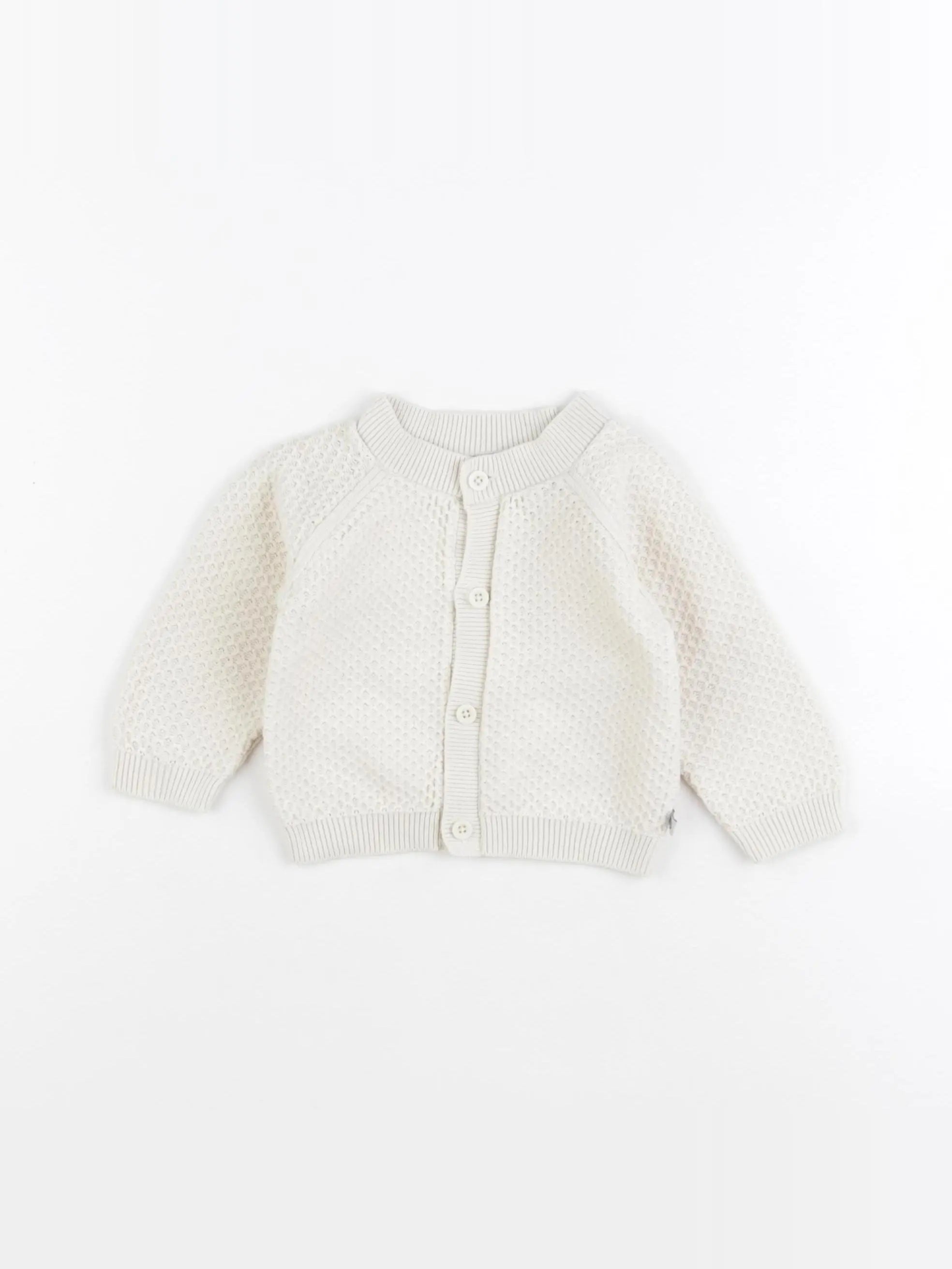 Petit Bateau - gilet beige - 6 mois