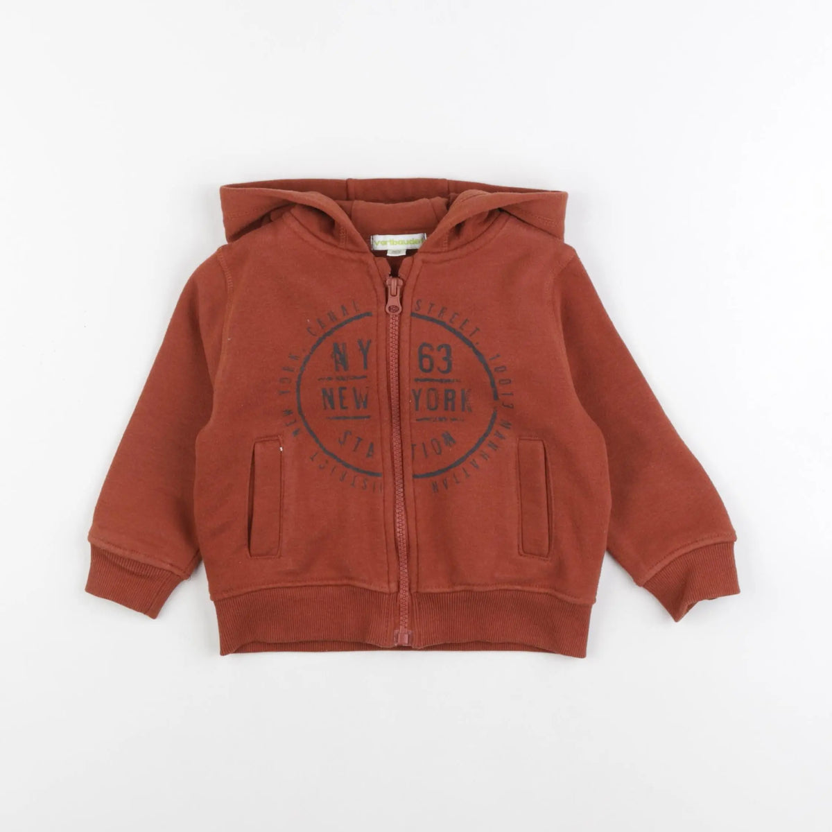 Vertbaudet - sweat marron - 2 ans