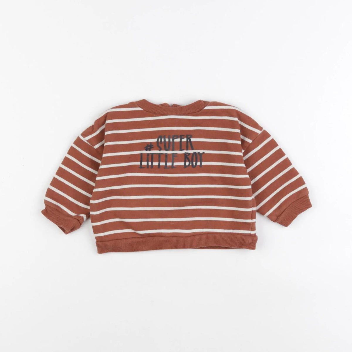 Vertbaudet - sweat marron - 6 mois
