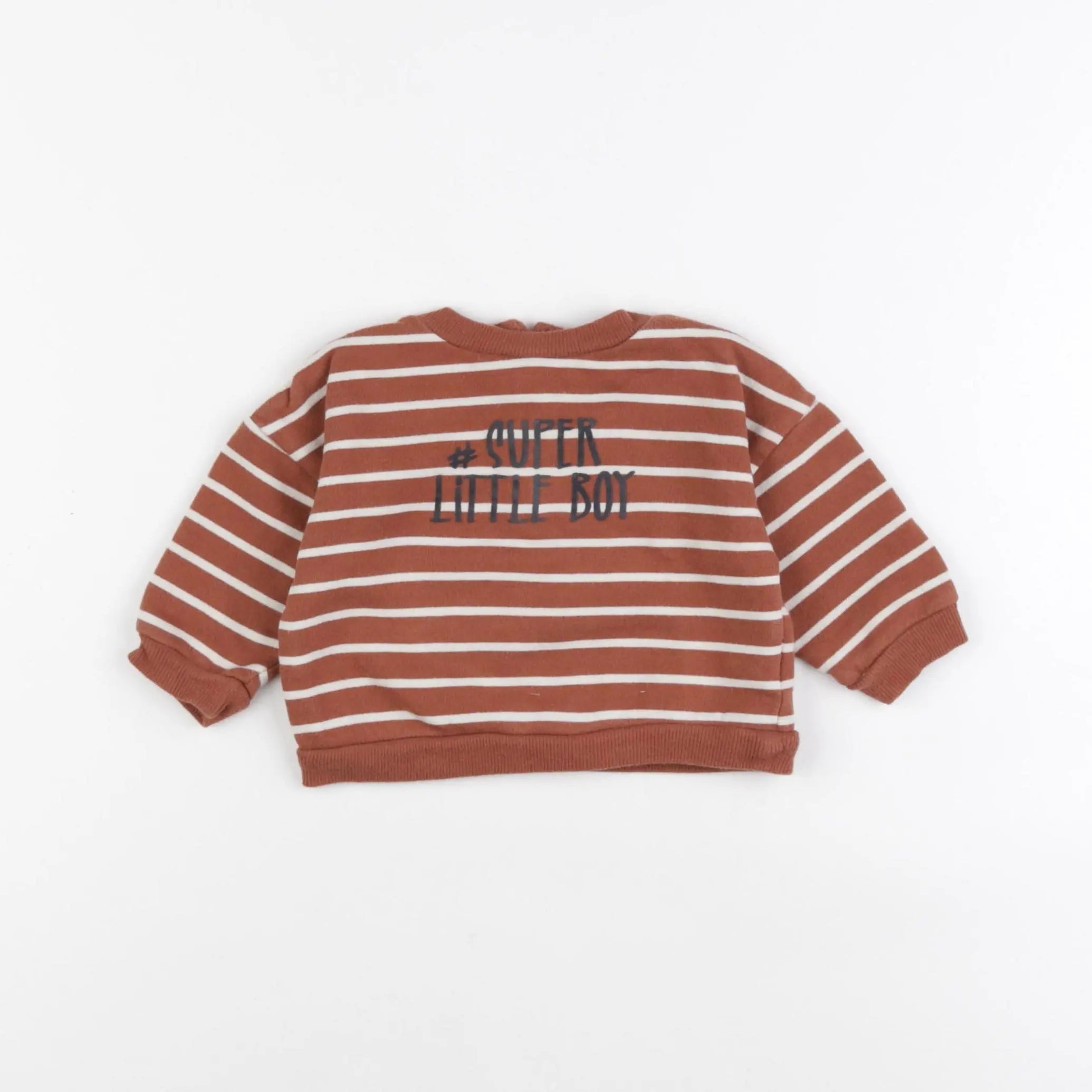 Vertbaudet - sweat marron - 6 mois
