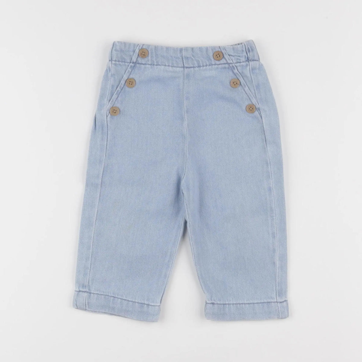 Vertbaudet - pantalon bleu - 9 mois