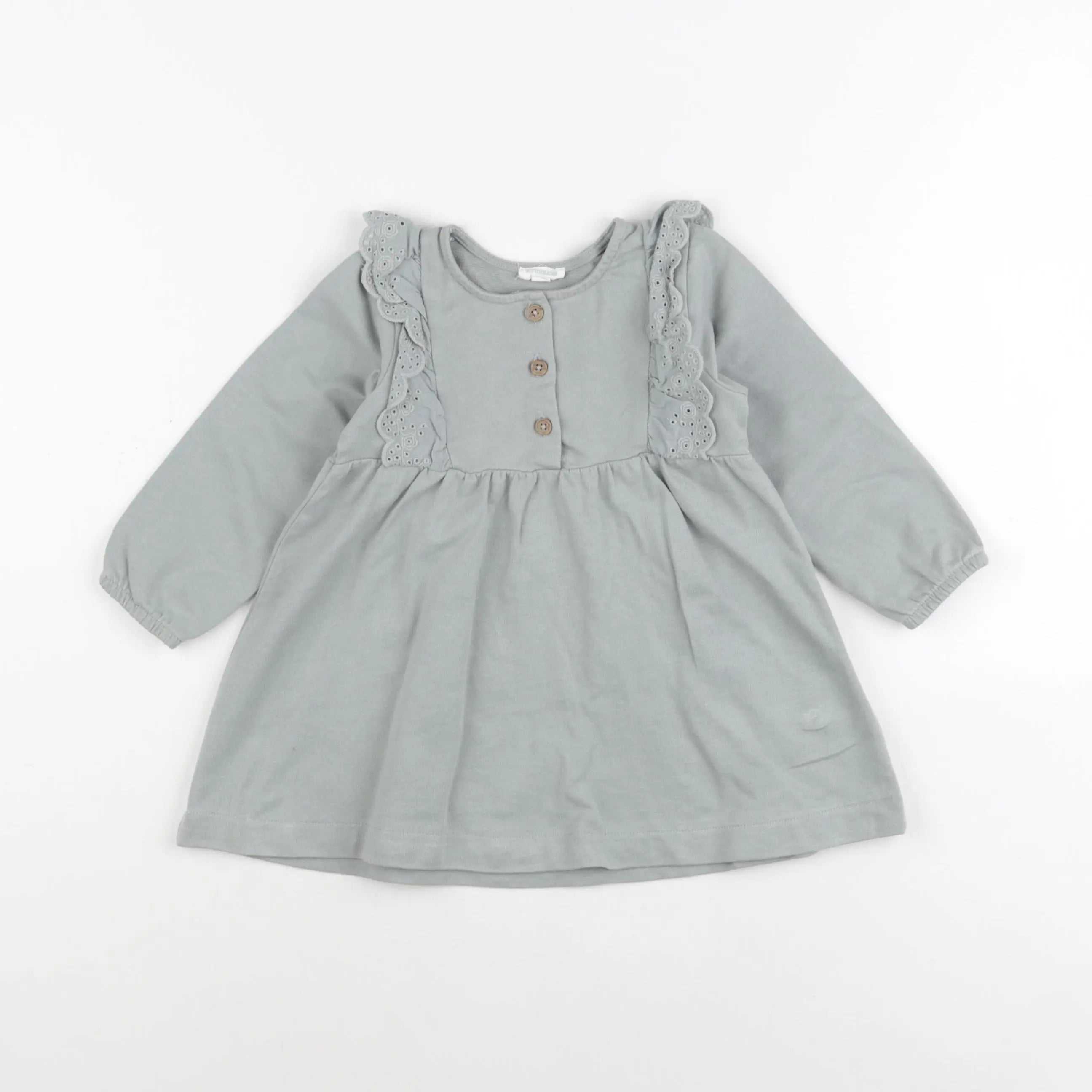 Vertbaudet - robe vert - 18 mois