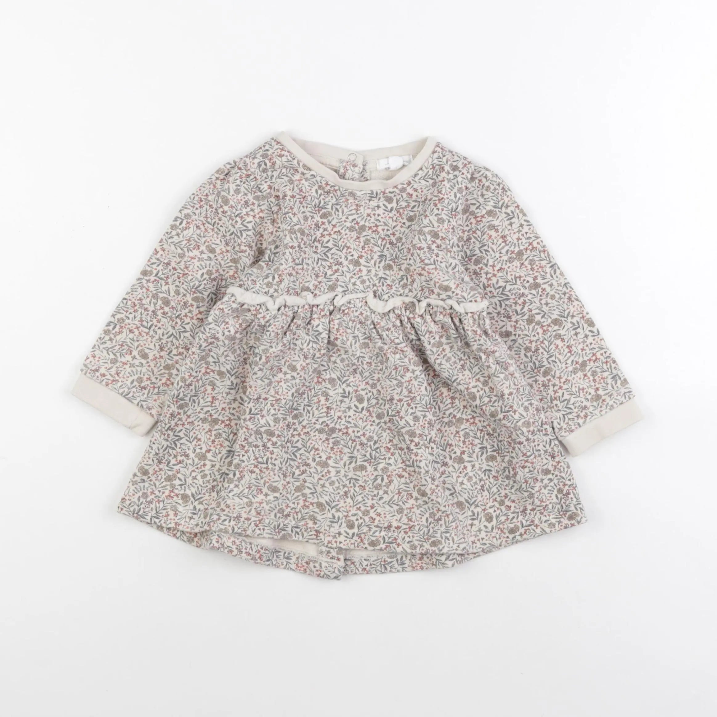 Vertbaudet - robe beige - 12 mois