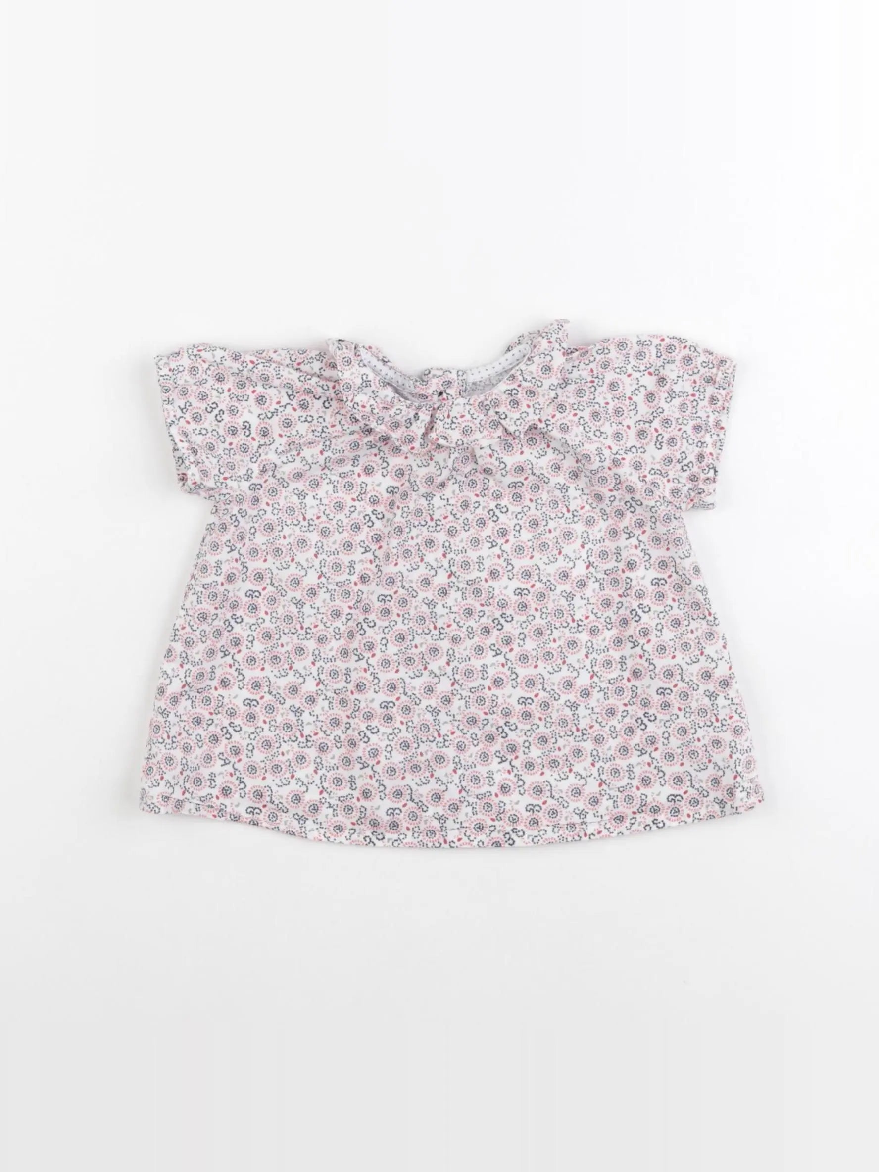 Petit Bateau - blouse rouge - 6 mois