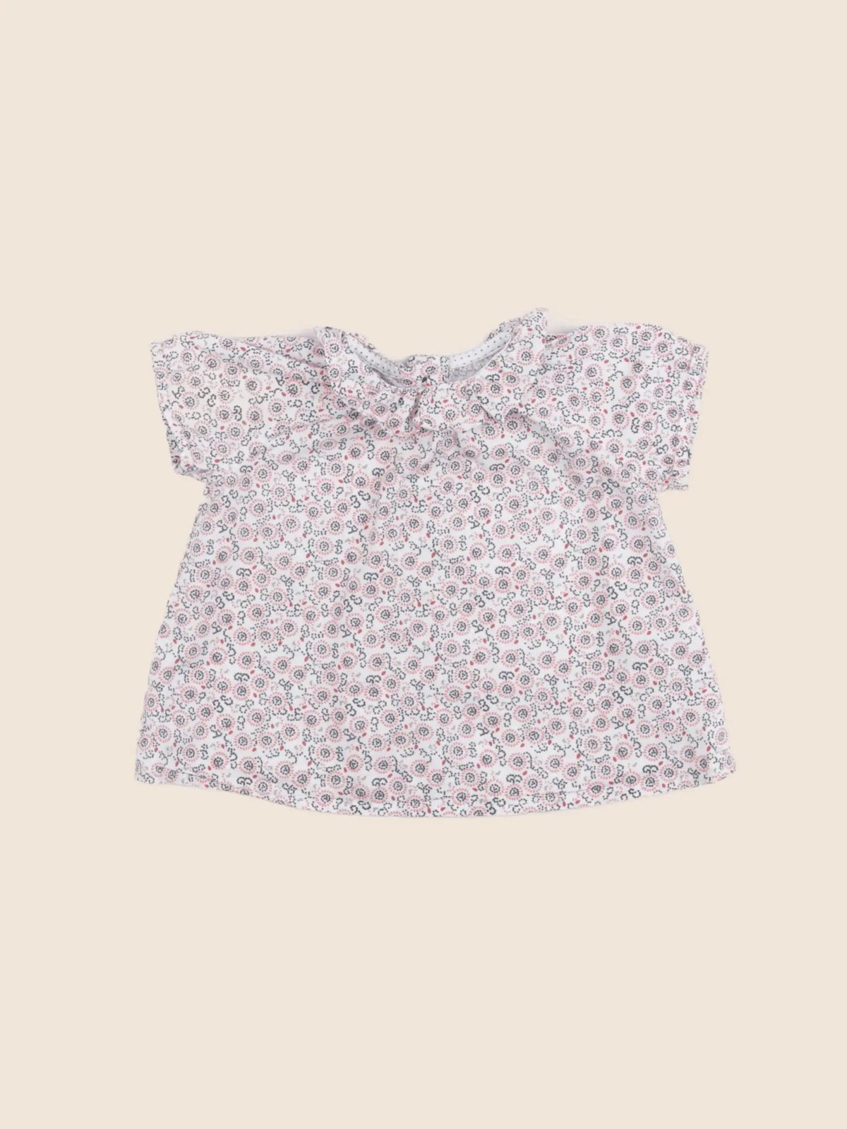 Petit Bateau - blouse rouge - 6 mois