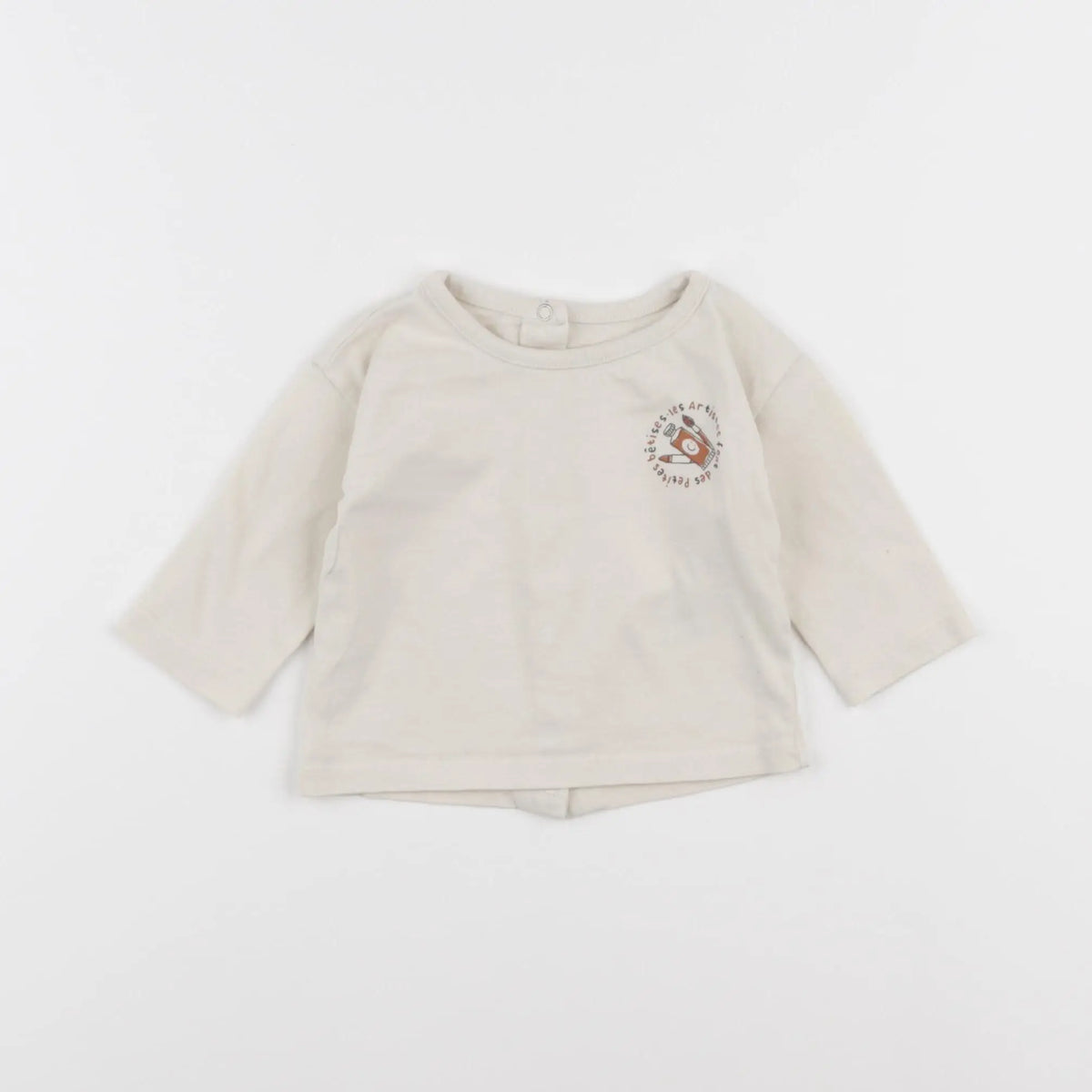 Vertbaudet - tee-shirt beige - 3 mois