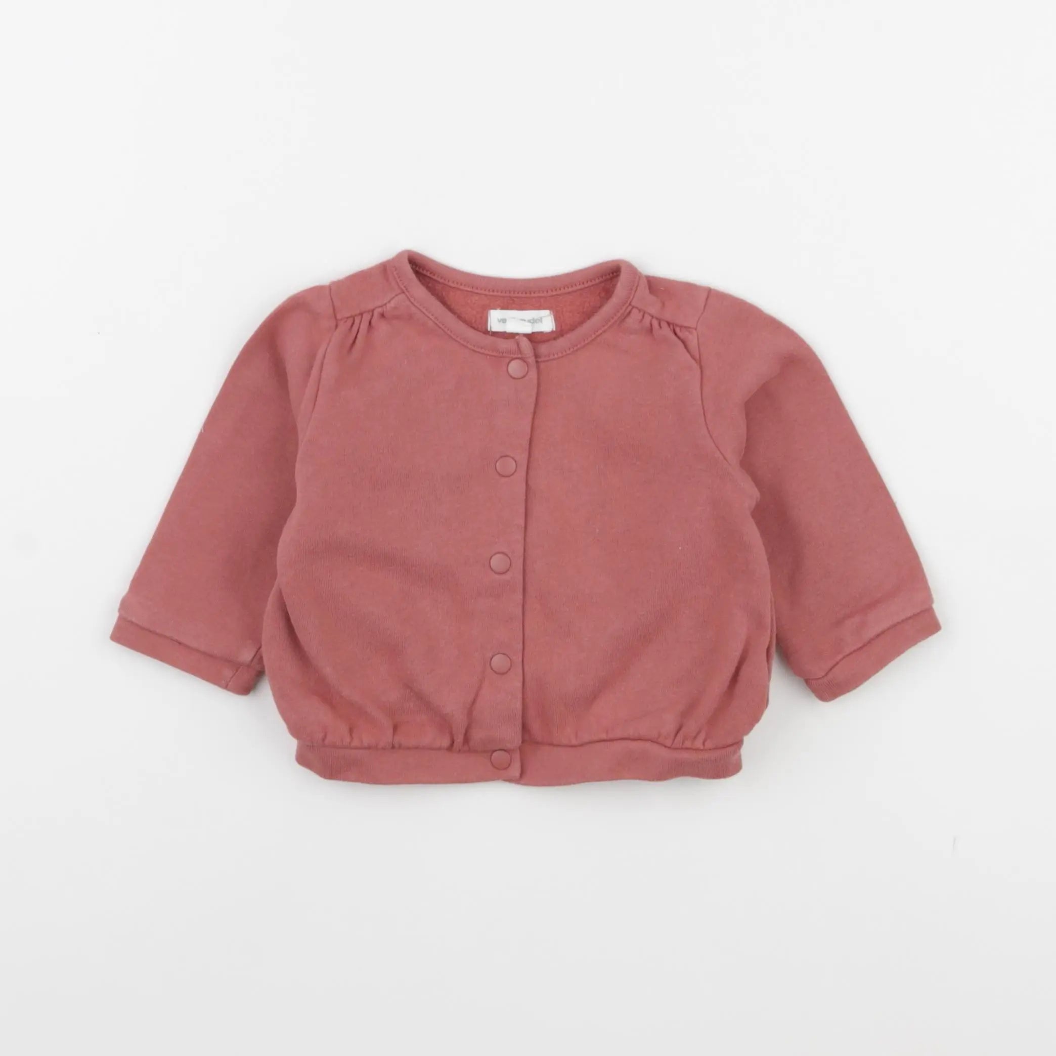 Vertbaudet - sweat rose - 6 mois