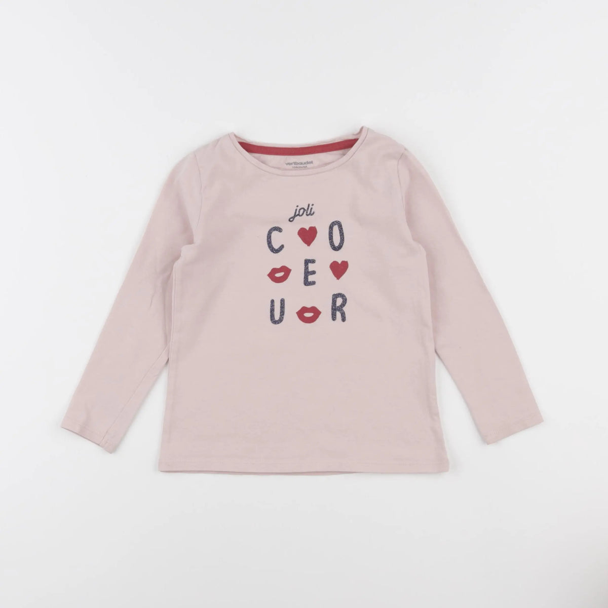 Vertbaudet - tee-shirt rose - 4 ans