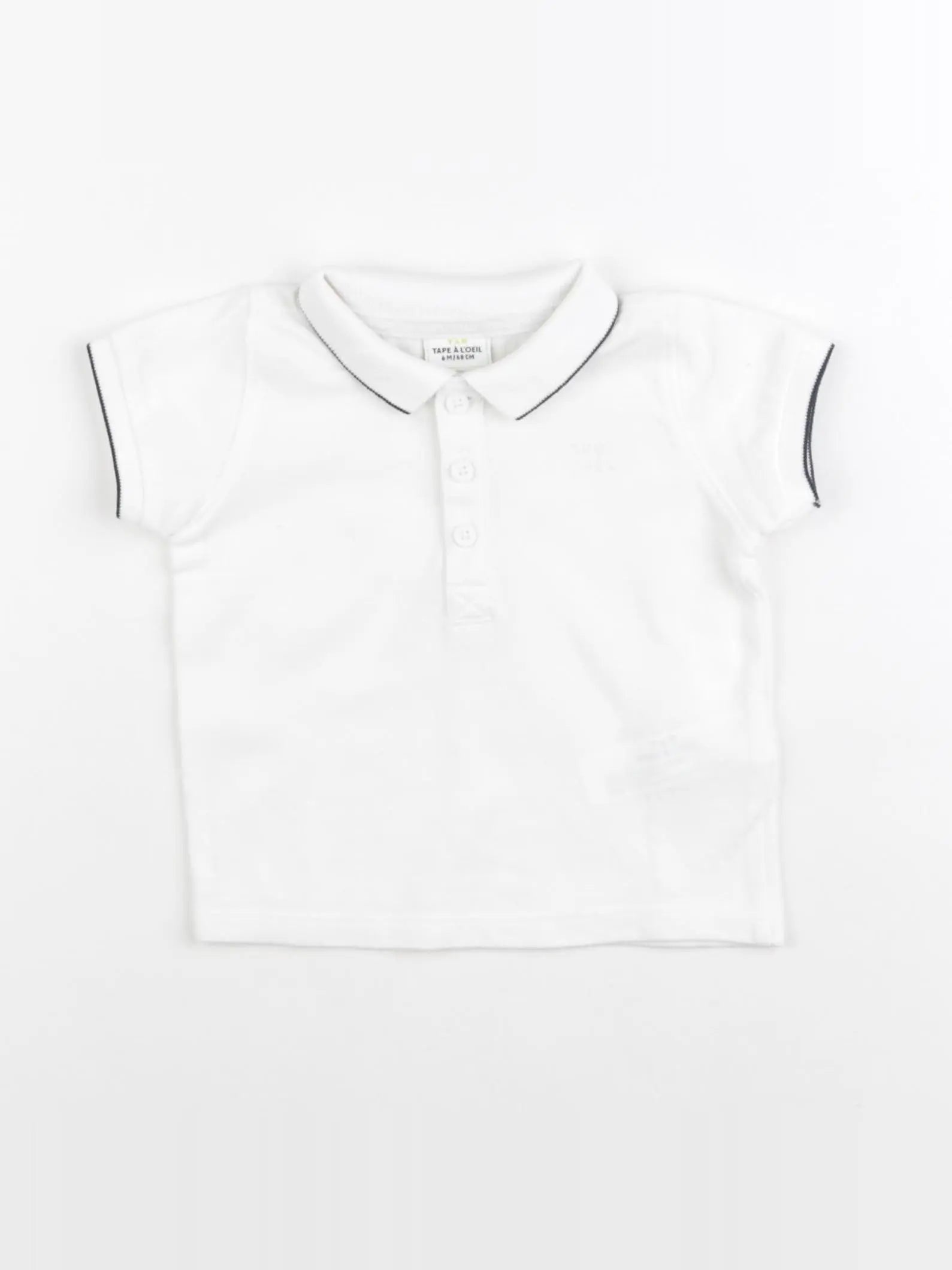Tape à l'oeil - polo blanc - 6 mois