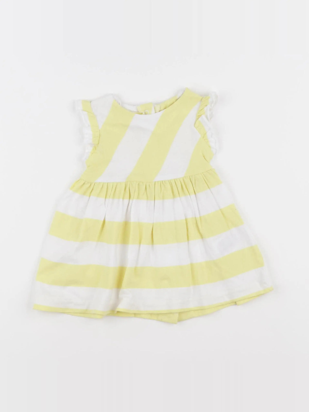 Vertbaudet - robe blanc, jaune - 6 mois