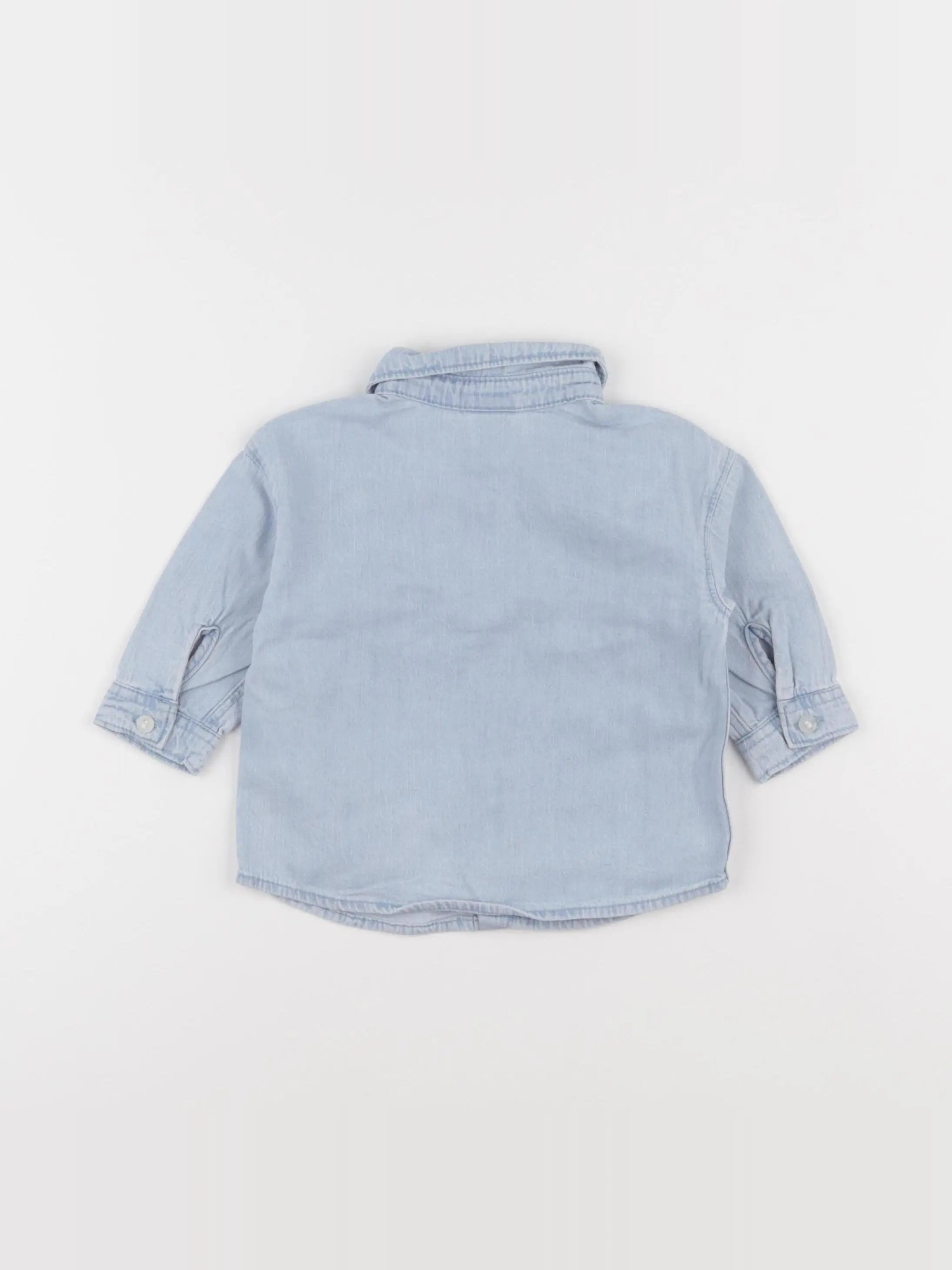 H&M - chemise bleu - 3/6 mois