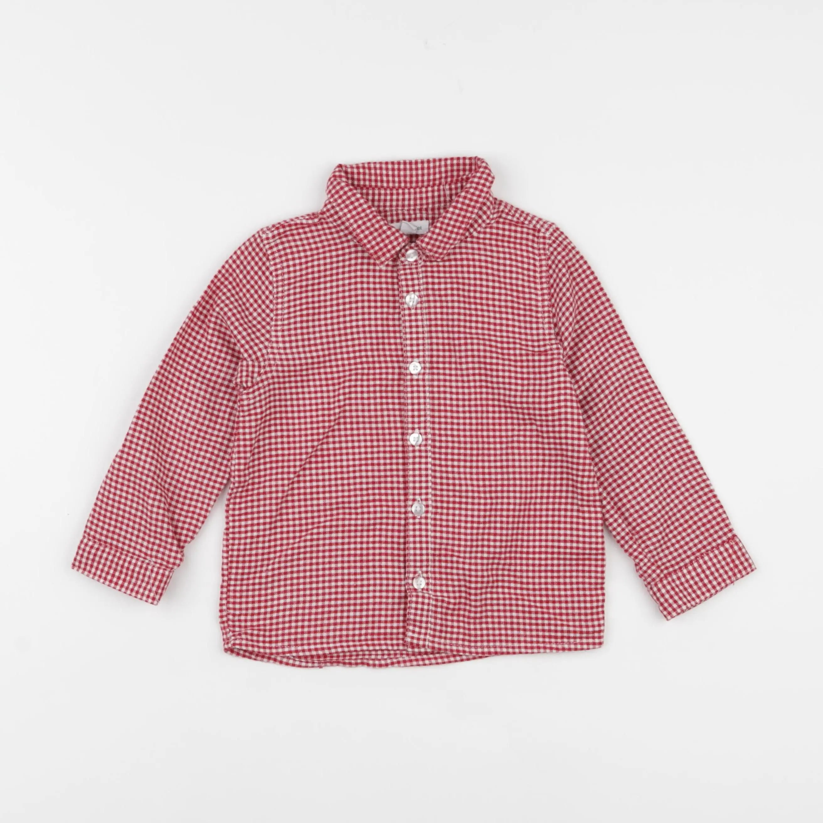 Vertbaudet - chemise rouge - 2 ans
