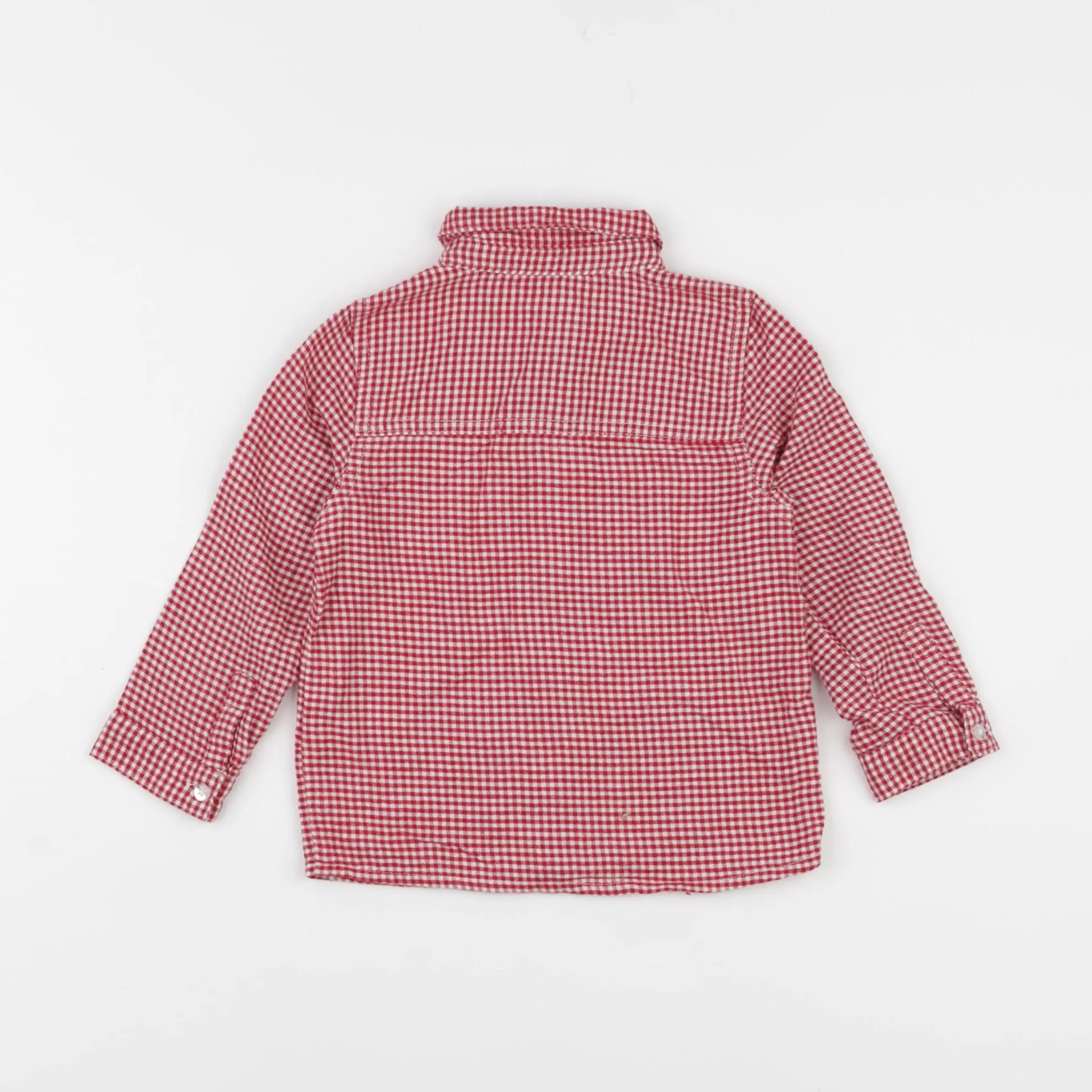 Vertbaudet - chemise rouge - 2 ans