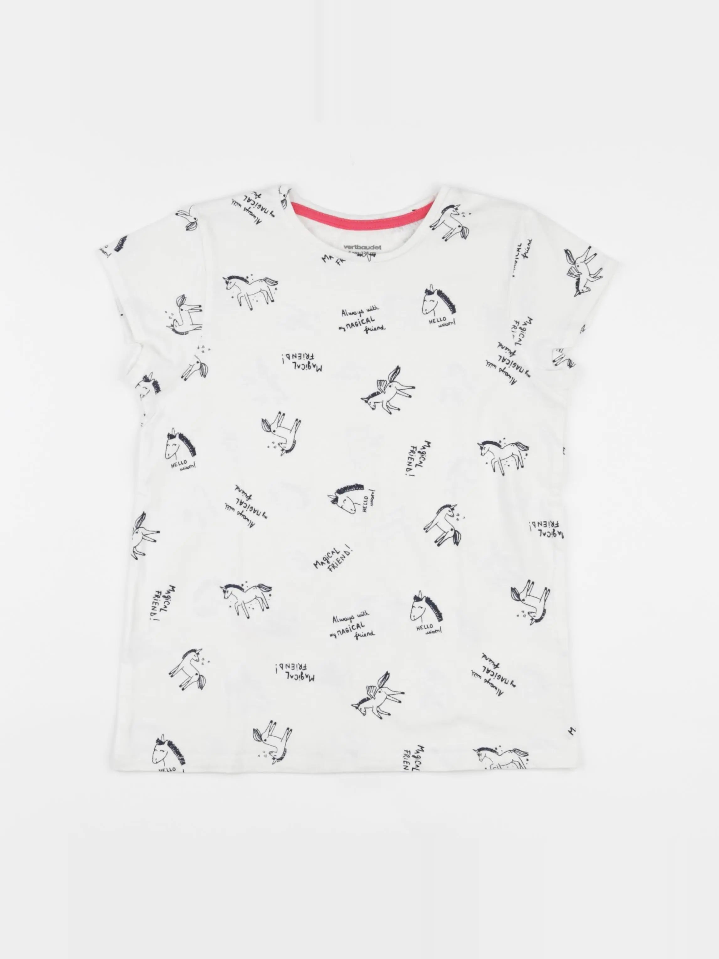 Vertbaudet - tee-shirt blanc - 8 ans