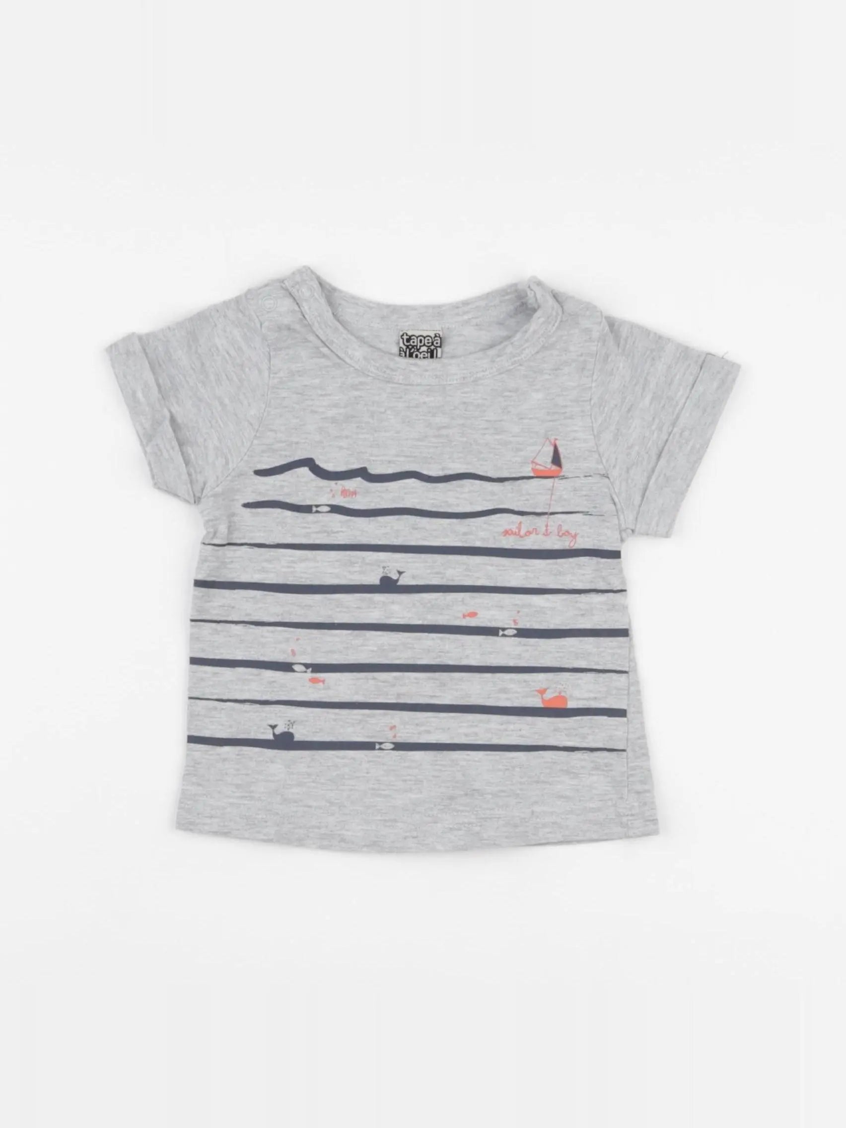 Tape à l'oeil - tee-shirt gris - 3 mois
