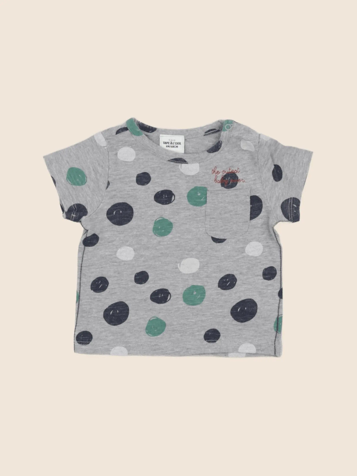 Tape à l'oeil - tee-shirt gris - 6 mois