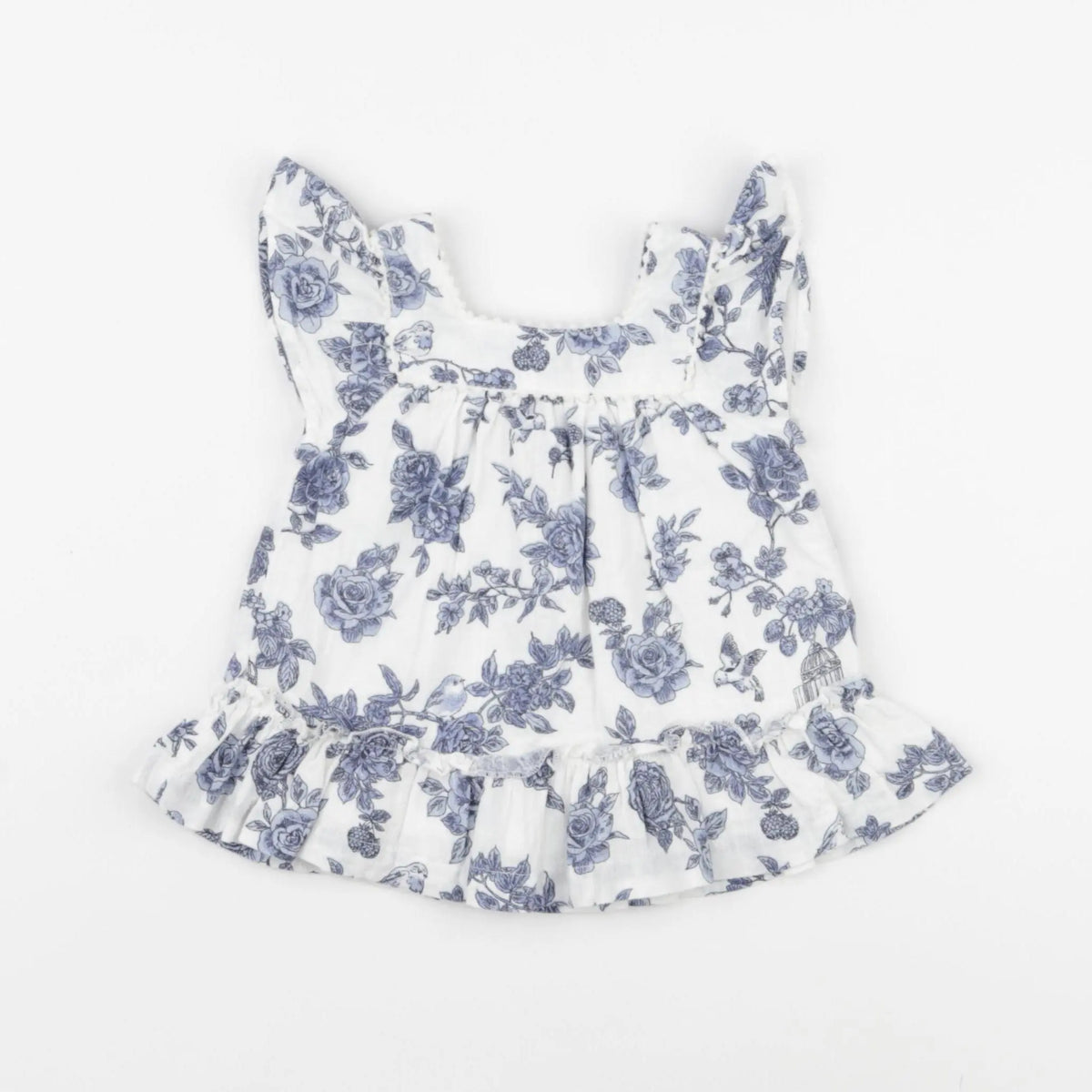 Vertbaudet - robe bleu, blanc - 3 mois