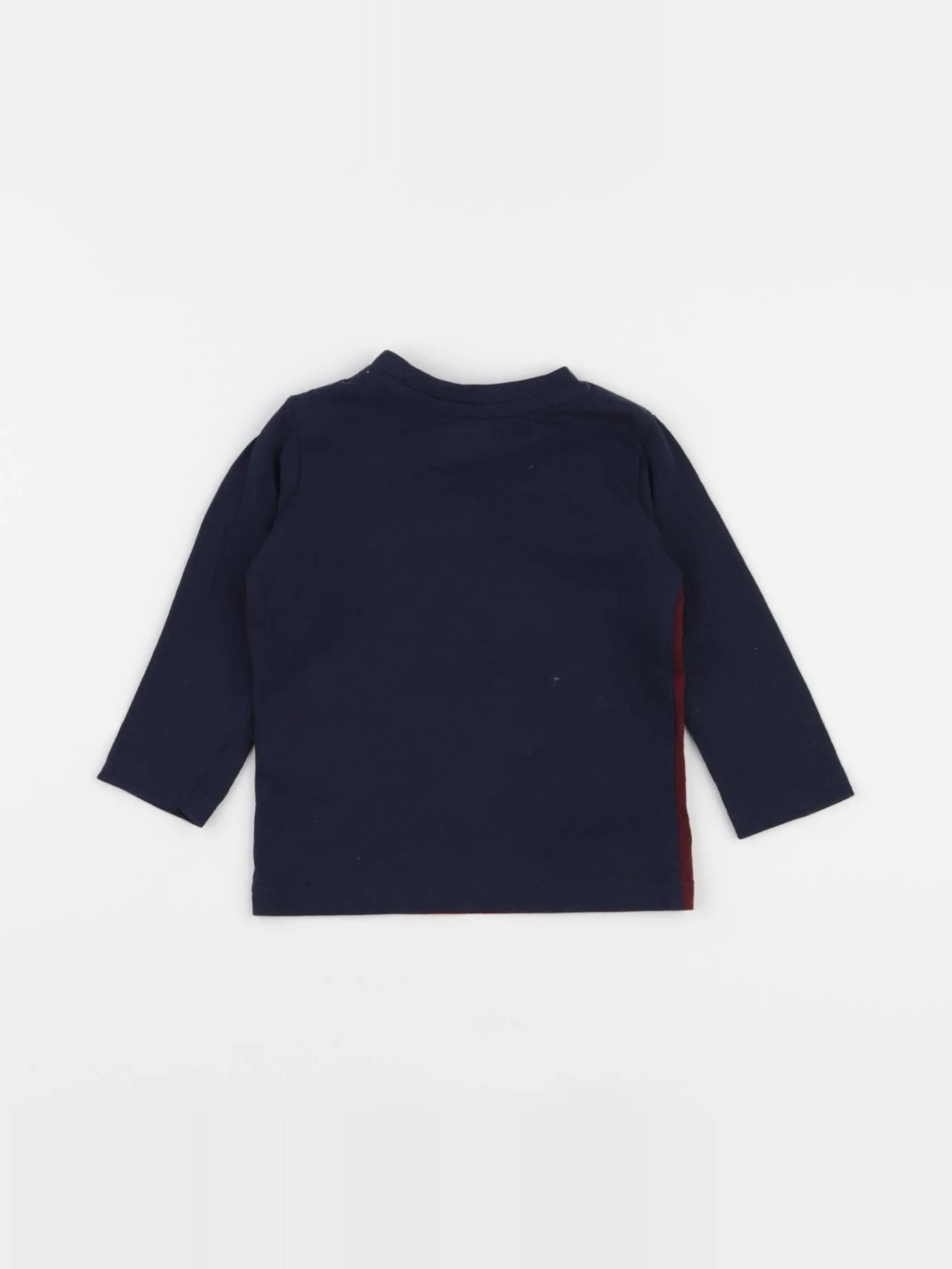 Vertbaudet - tee-shirt bleu, rouge - 6 mois