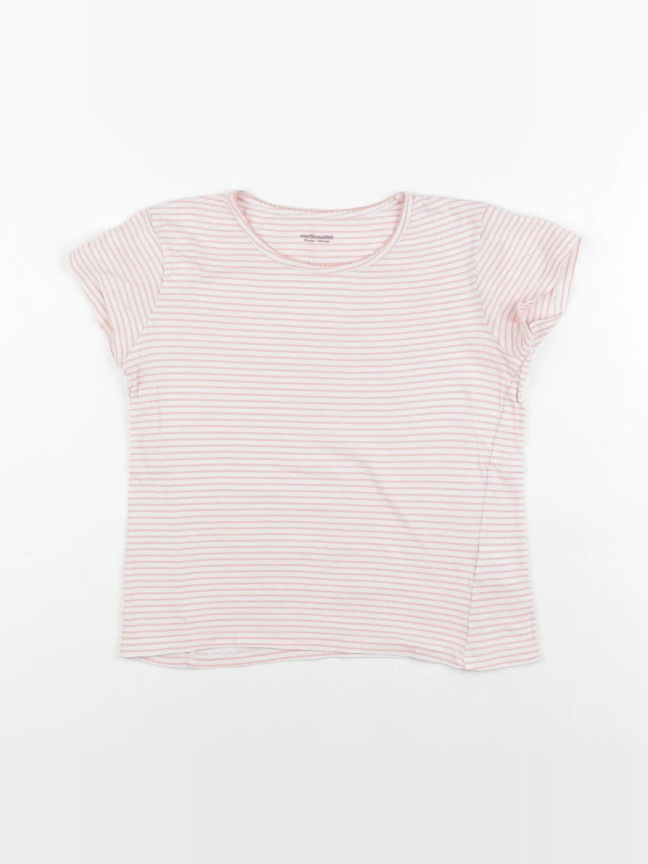 Vertbaudet - maillot de corps rose, blanc - 12 ans