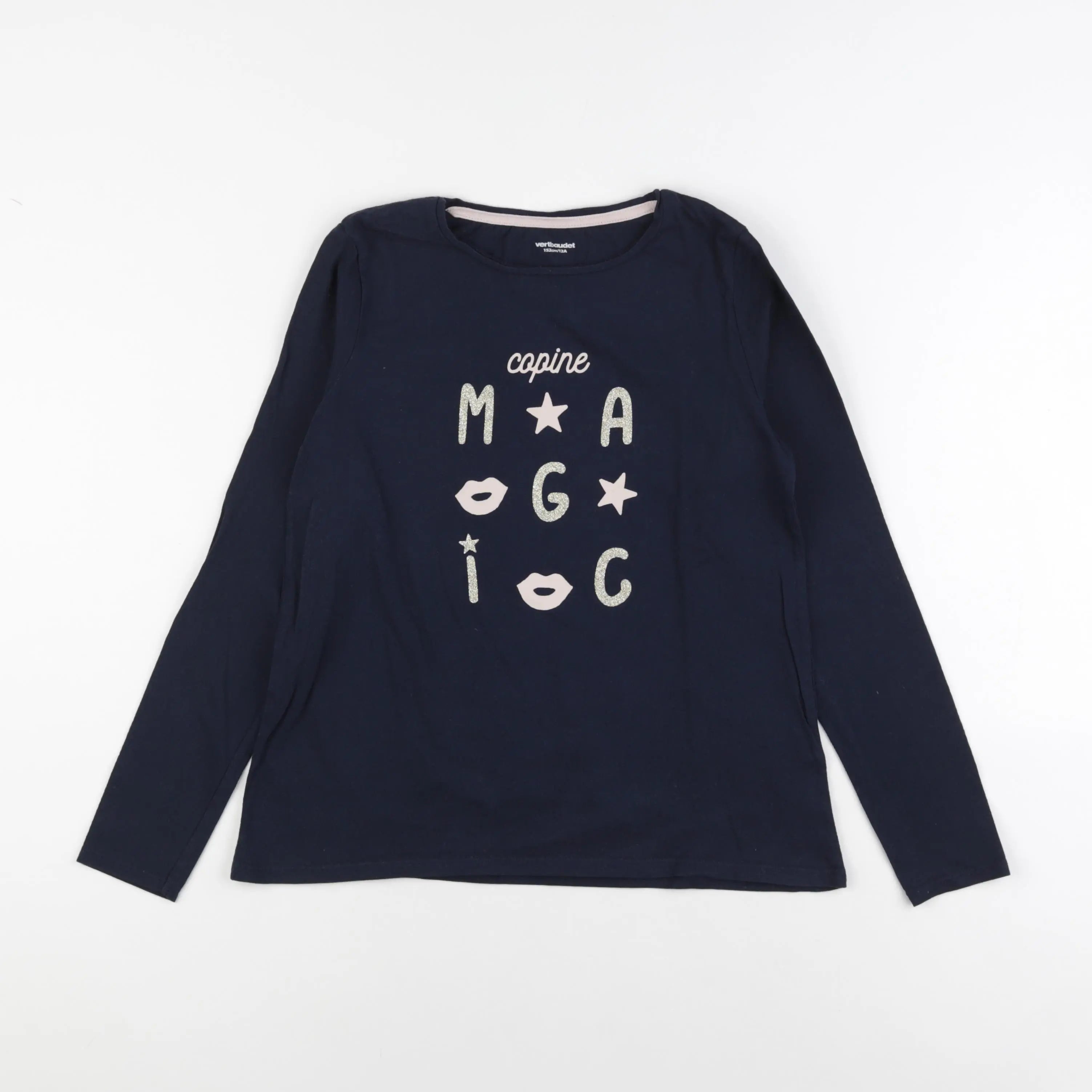 Vertbaudet - tee-shirt bleu - 12 ans