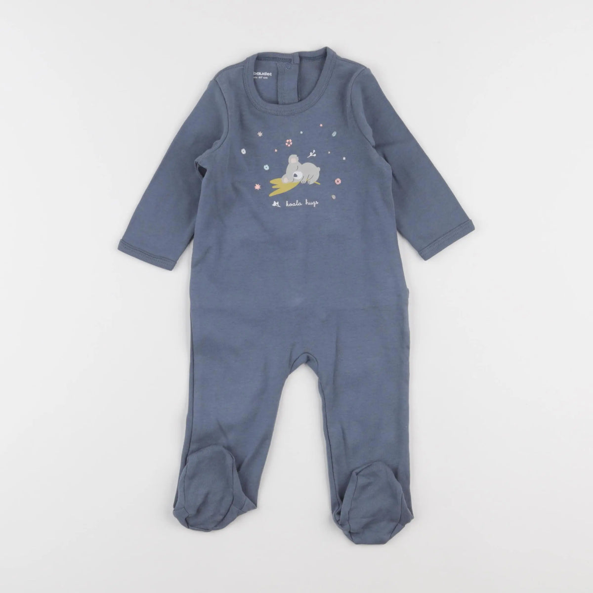 Vertbaudet - pyjama coton bleu - 6 mois