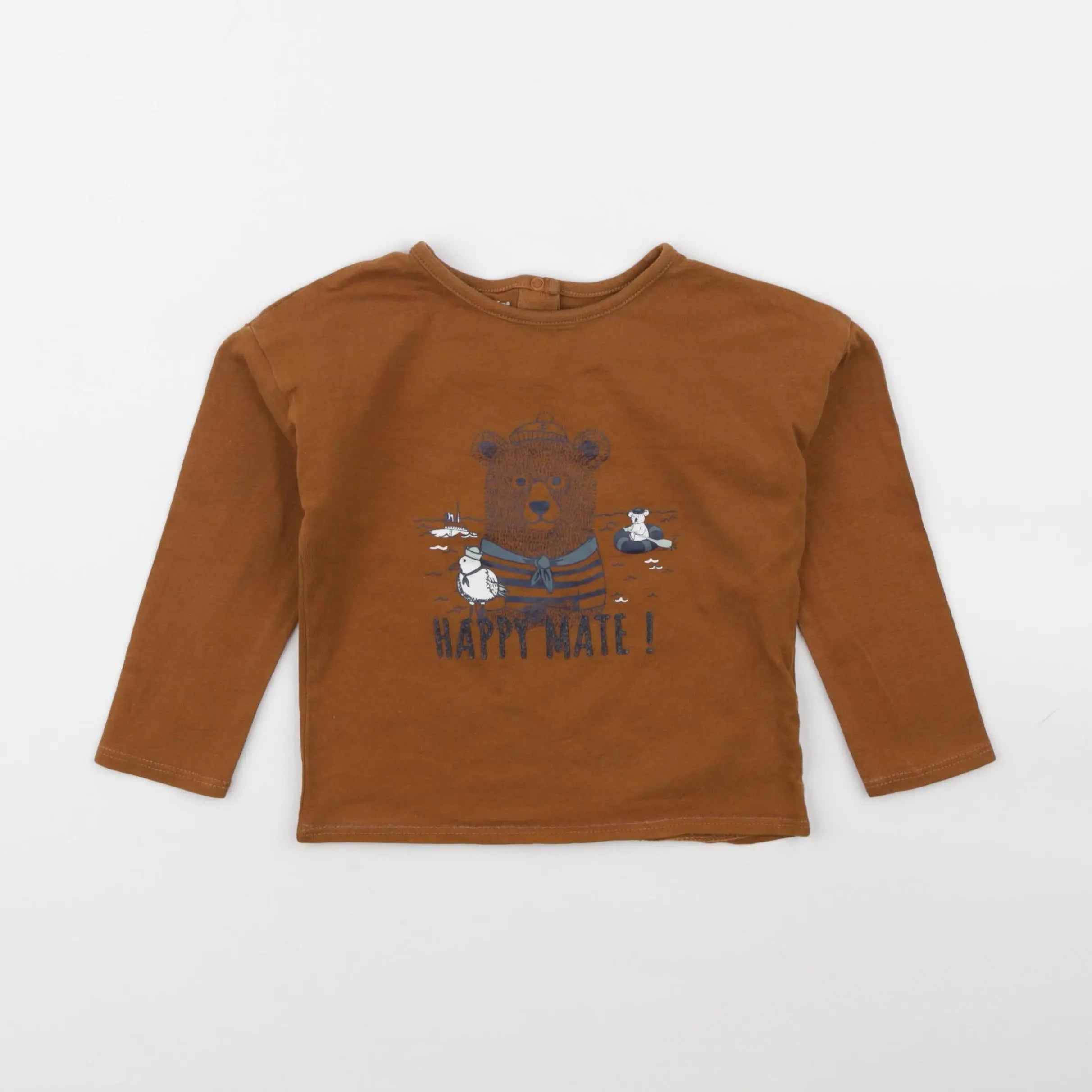 Vertbaudet - tee-shirt marron - 2 ans